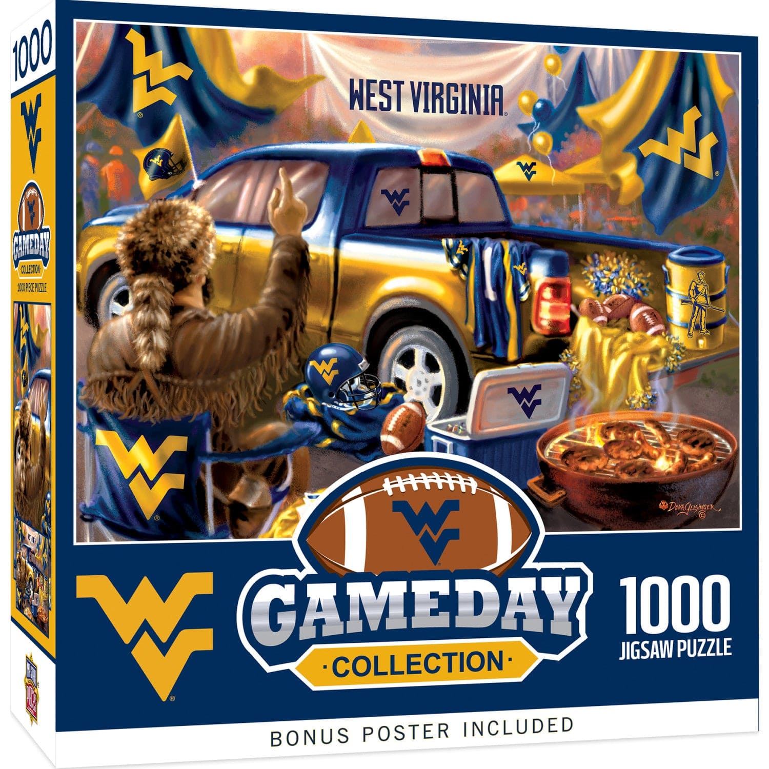 West Virginia Mountaineers Gameday 1000 Piece Jigsaw Puzzle - Sports Gifts, Sports Memorabilia, Sports Collectibles, Fan Shop
