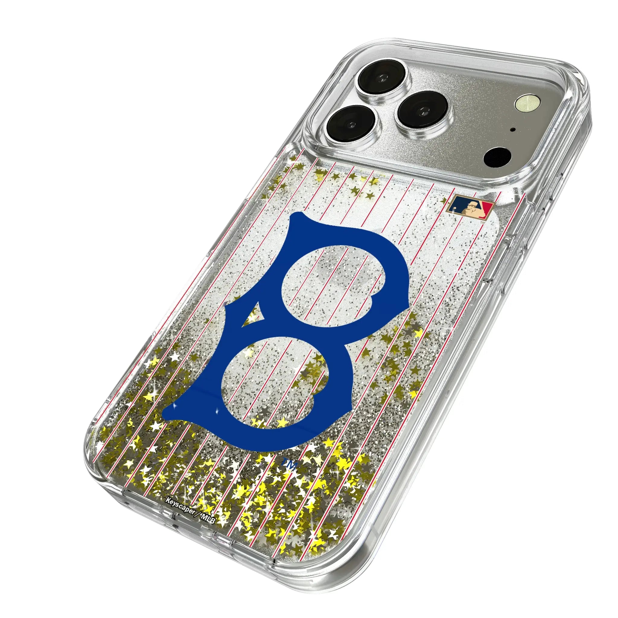 Brooklyn Dodgers 1949-1957 - Cooperstown Collection Pinstripe Glitter Phone Case