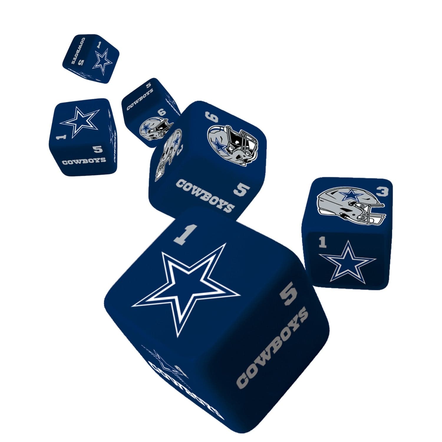 Dallas Cowboys 19mm Dice Set - Sports Gifts, Sports Memorabilia, Sports Collectibles, Fan Shop