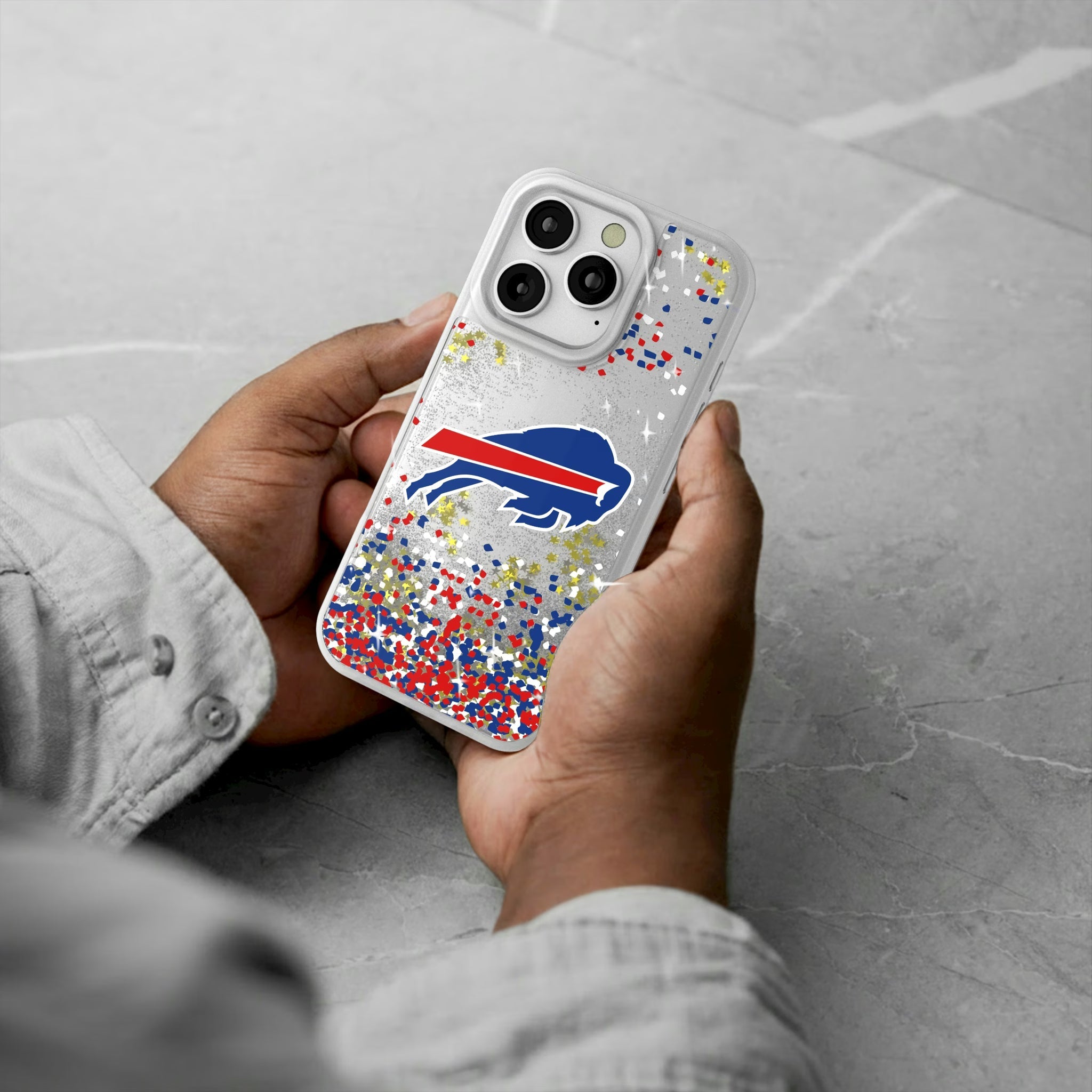 Buffalo Bills Confetti Glitter Phone Case