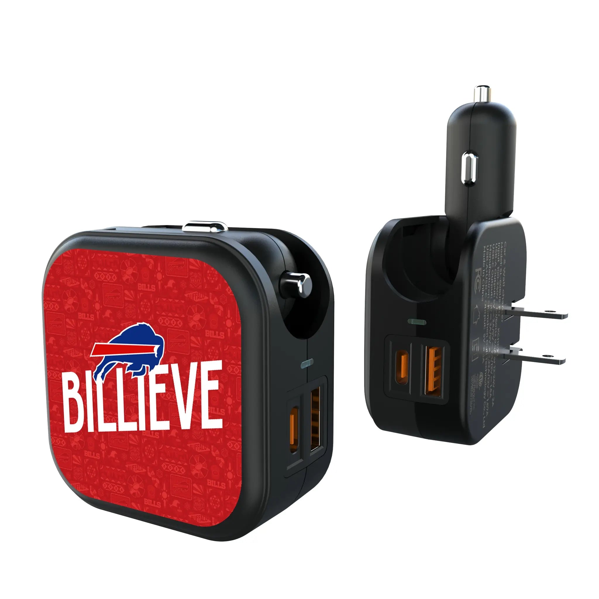 Buffalo Bills 2024 Illustrated Limited Edition 2 in 1 USB A/C Charger