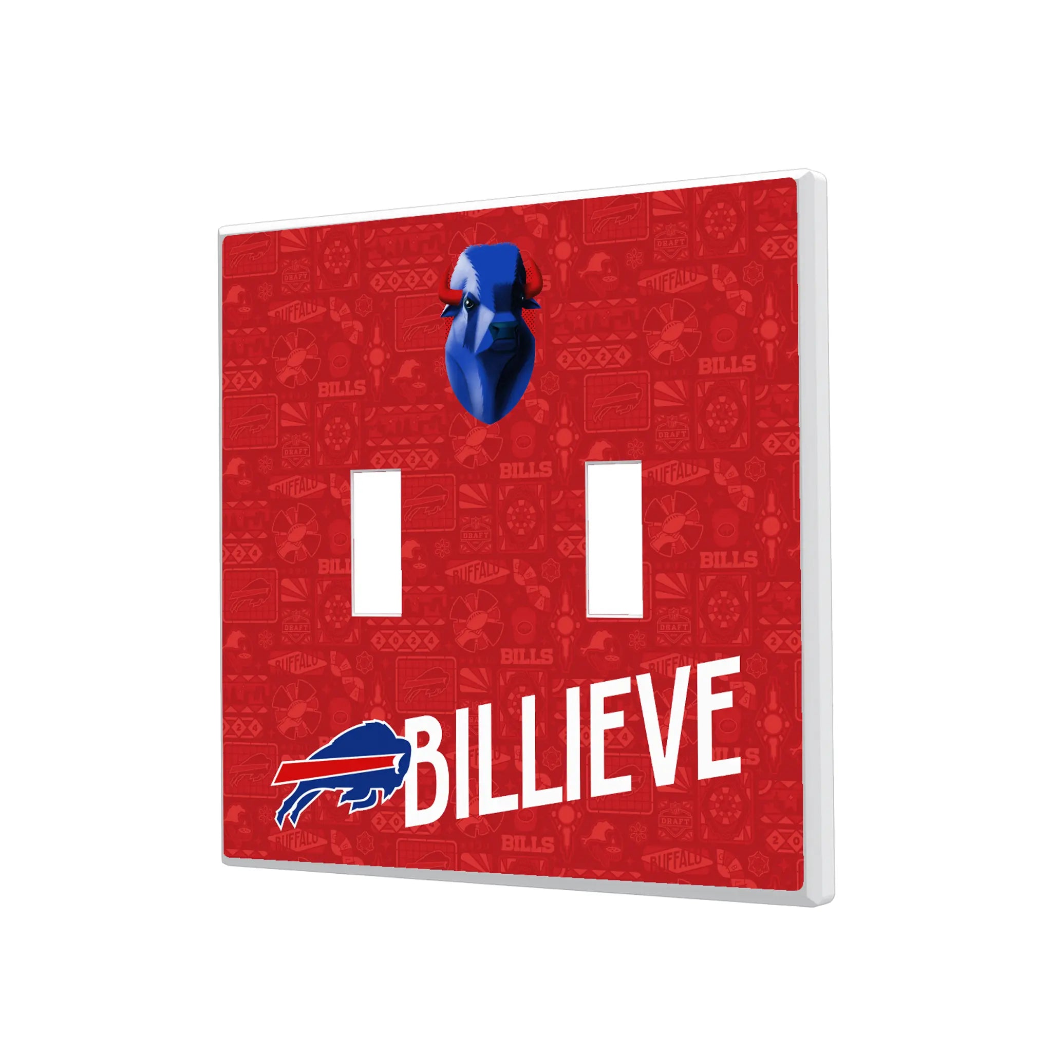 Buffalo Bills 2024 Illustrated Limited Edition Hidden-Screw Light Switch Plate