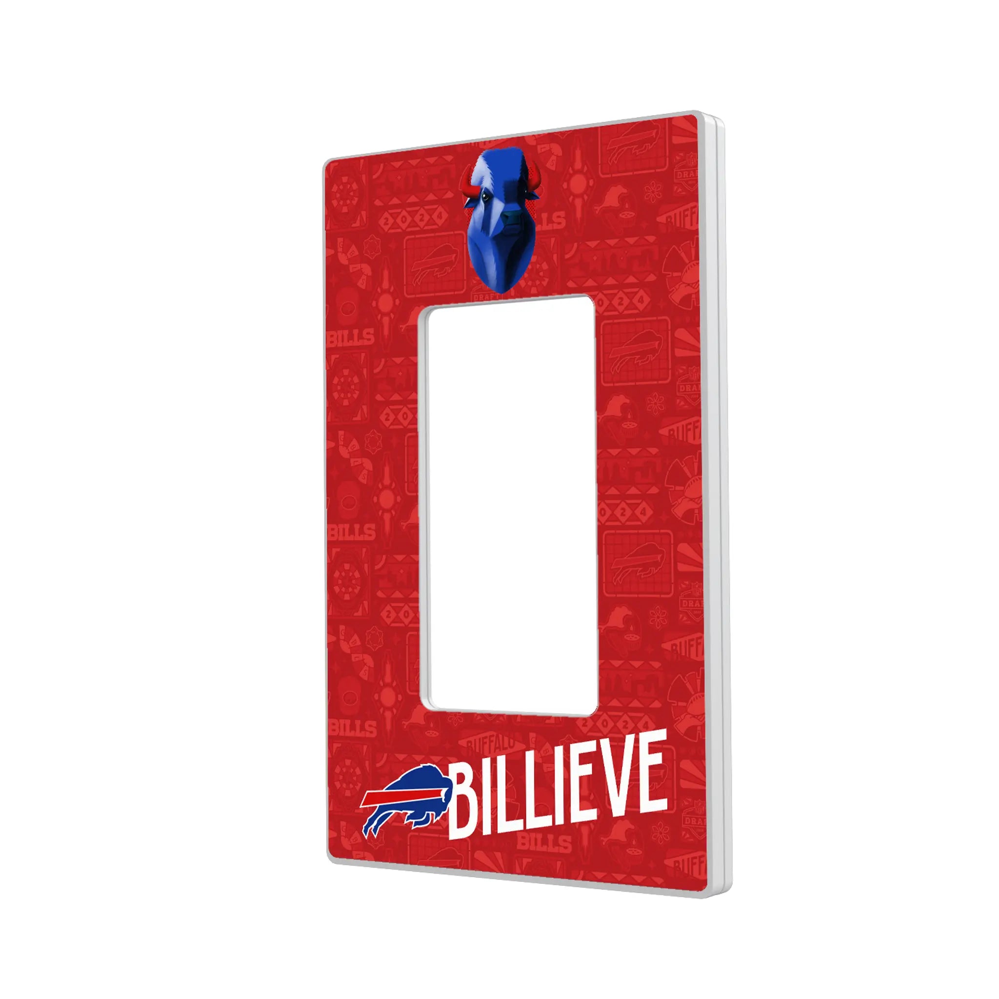 Buffalo Bills 2024 Illustrated Limited Edition Hidden-Screw Light Switch Plate