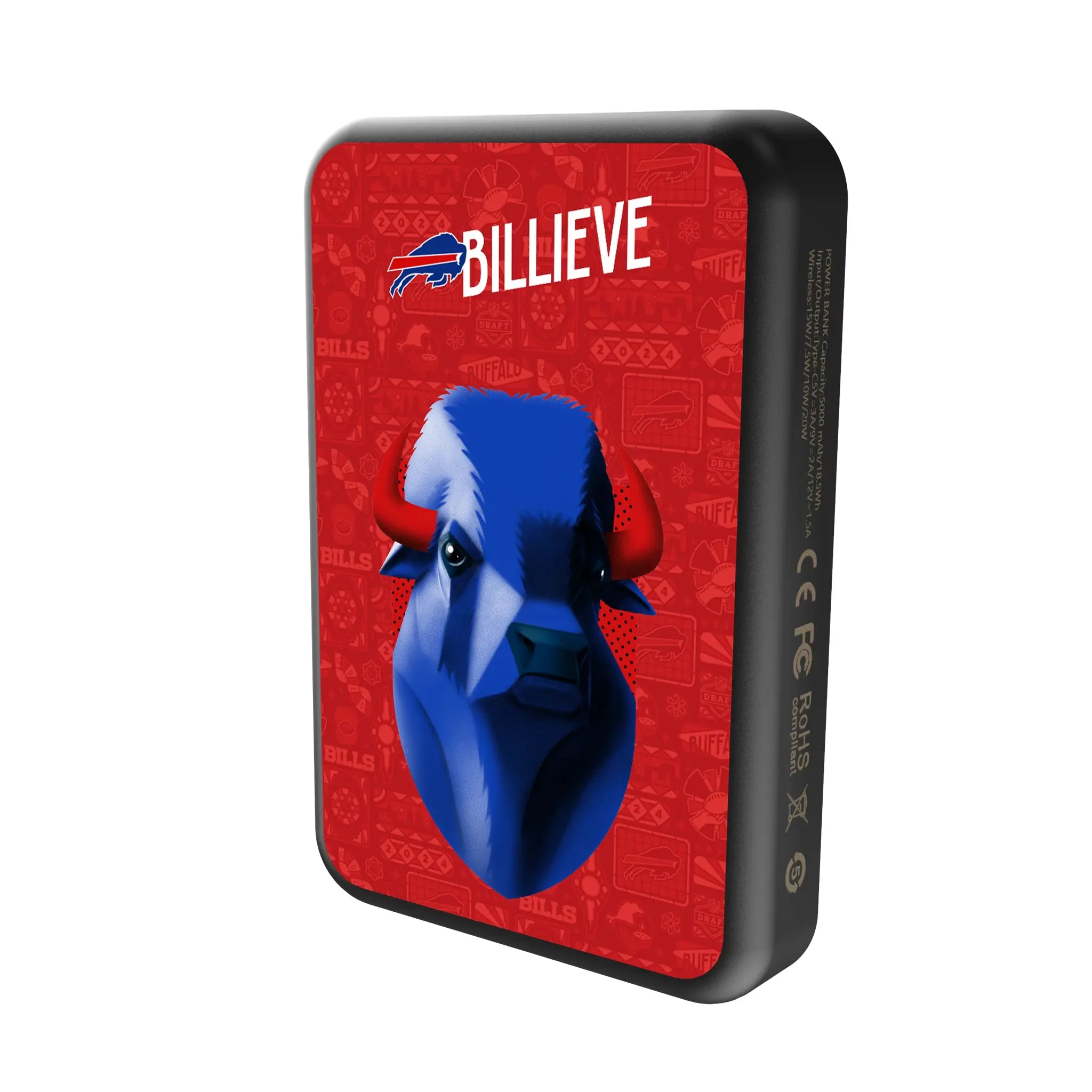 Buffalo Bills 2024 Illustrated Limited Edition Wireless Mag Power Bank