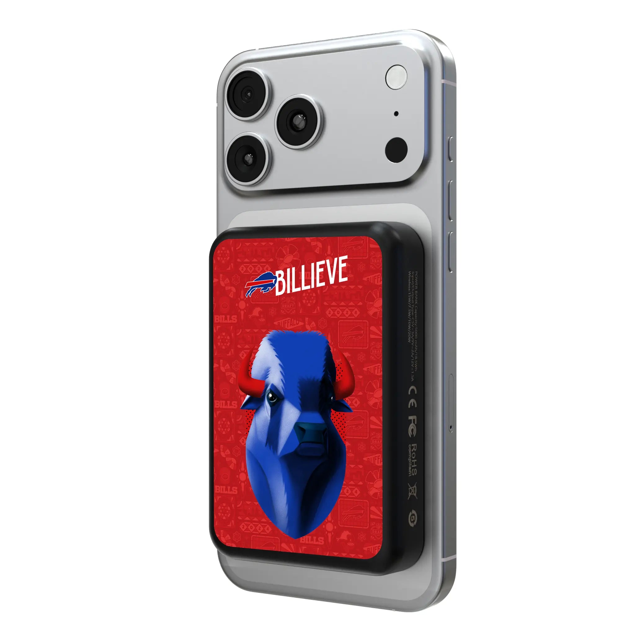 Buffalo Bills 2024 Illustrated Limited Edition Wireless Mag Power Bank
