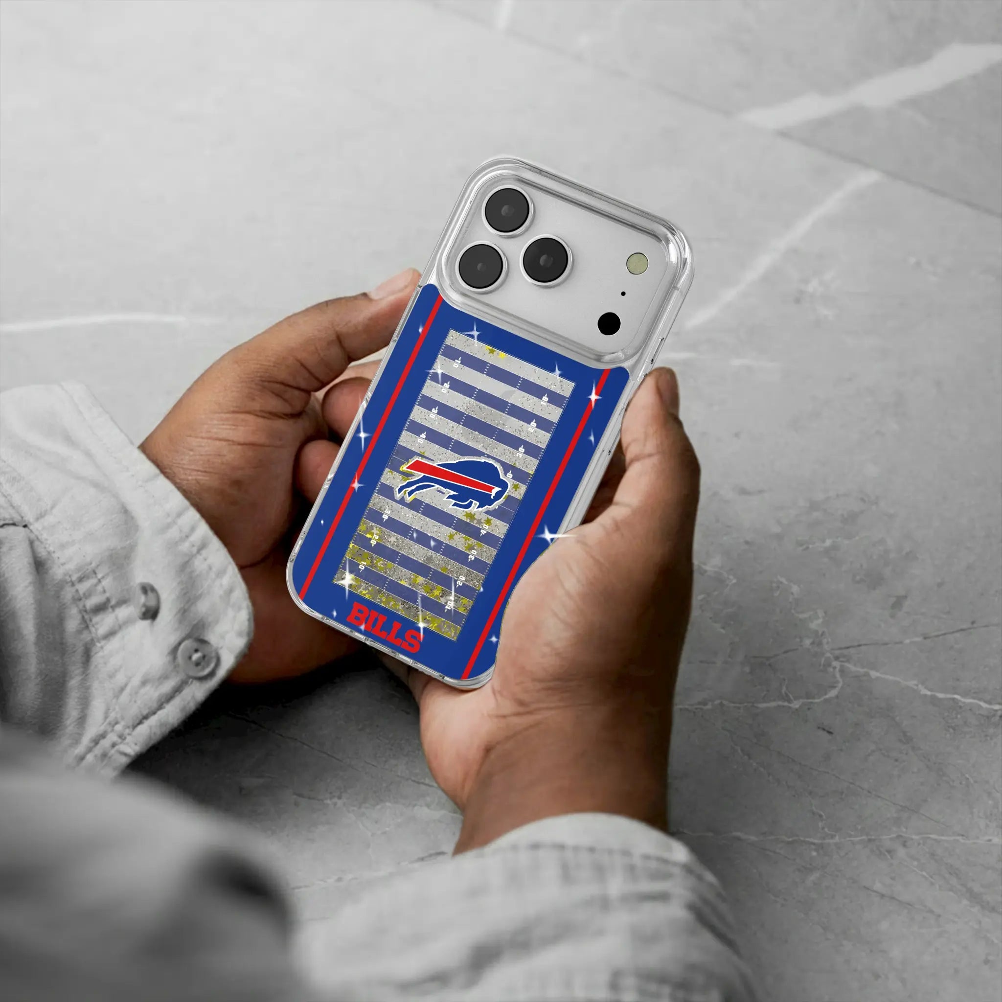 Buffalo Bills Field Glitter Phone Case