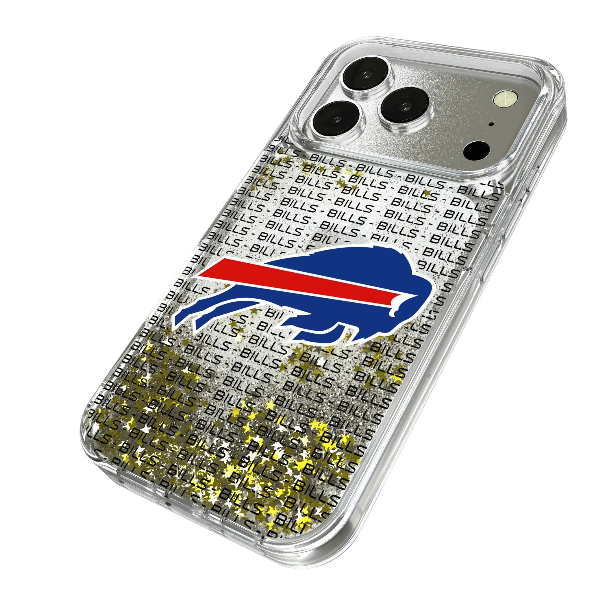 Buffalo Bills Text Backdrop Glitter Phone Case