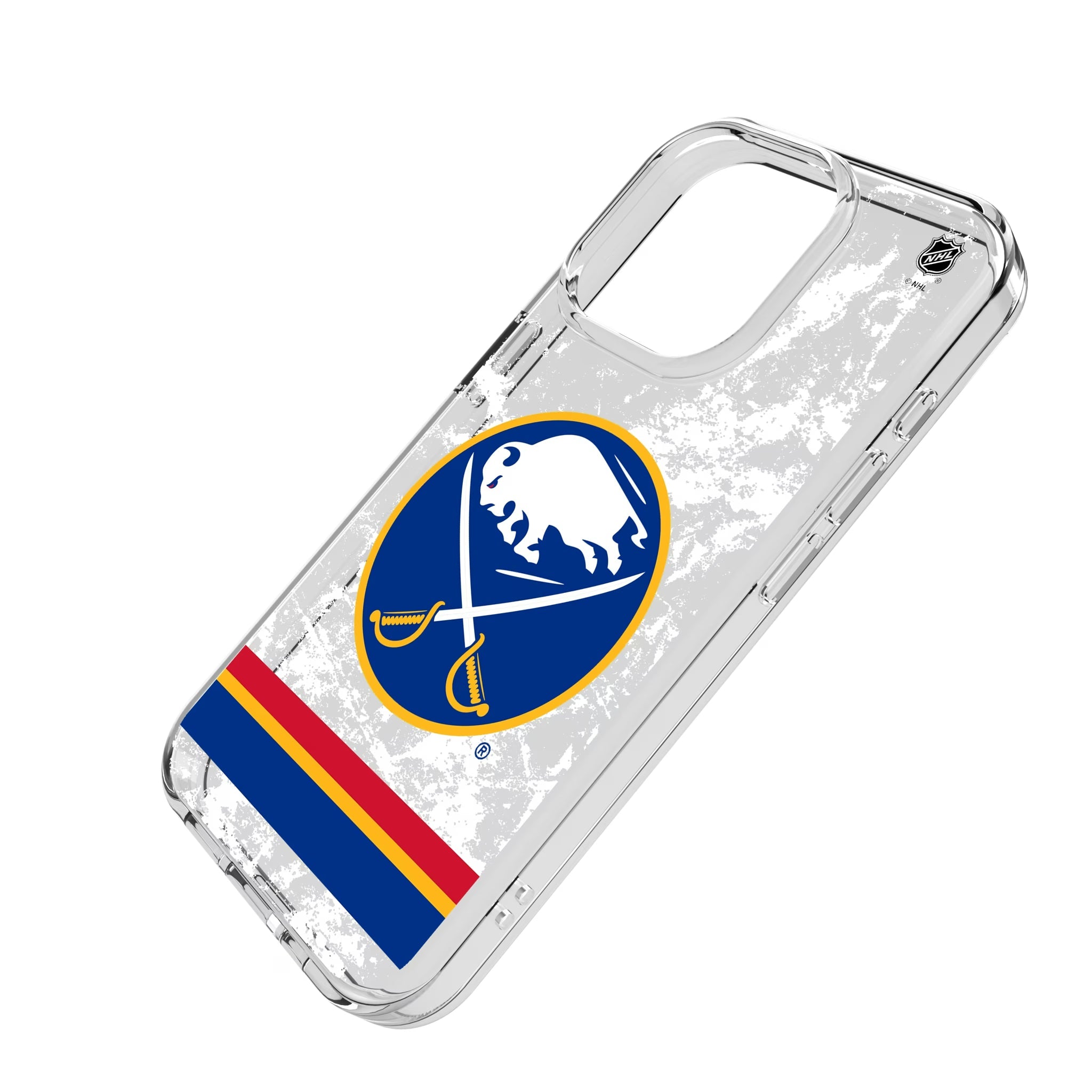 Buffalo Sabres Ice Stripe Clear Phone Case for Apple iPhone - Sports Gifts, Sports Memorabilia, Sports Collectibles, Fan Shop