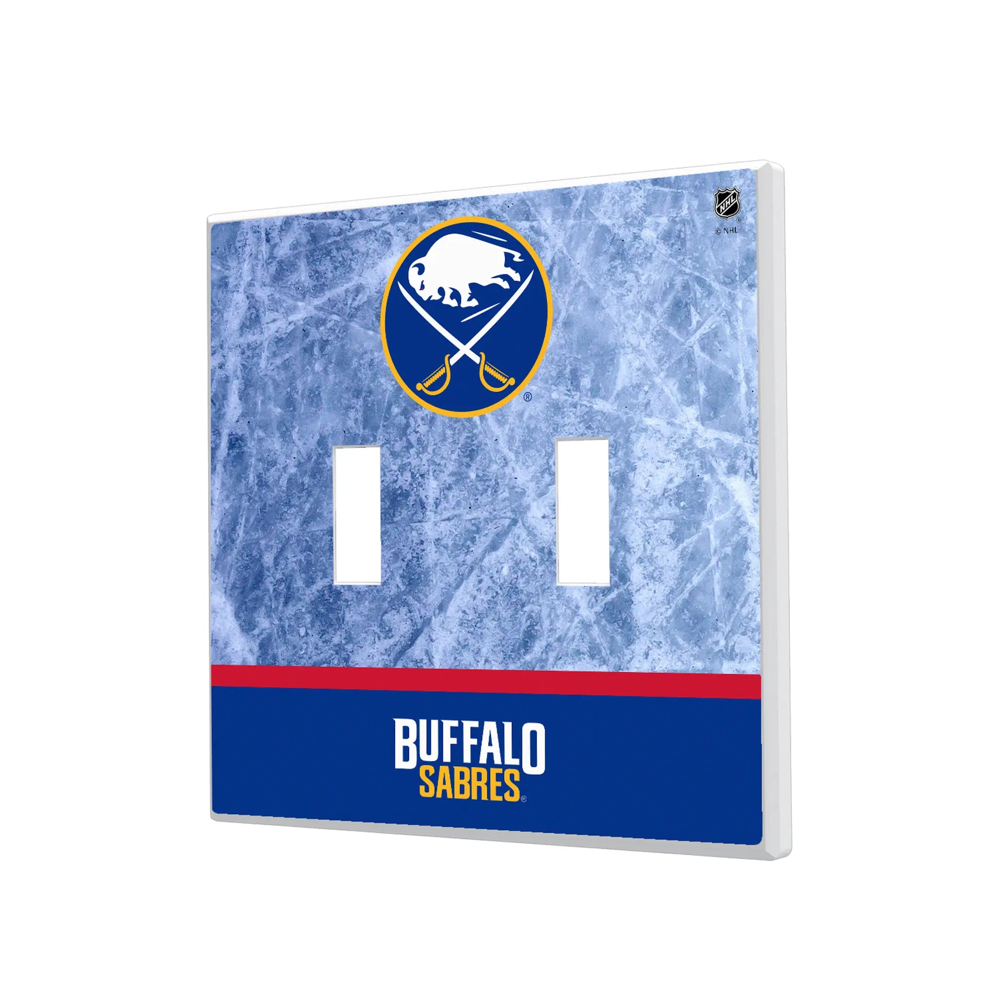 Buffalo Sabres Ice Wordmark Hidden-Screw Light Switch Plate