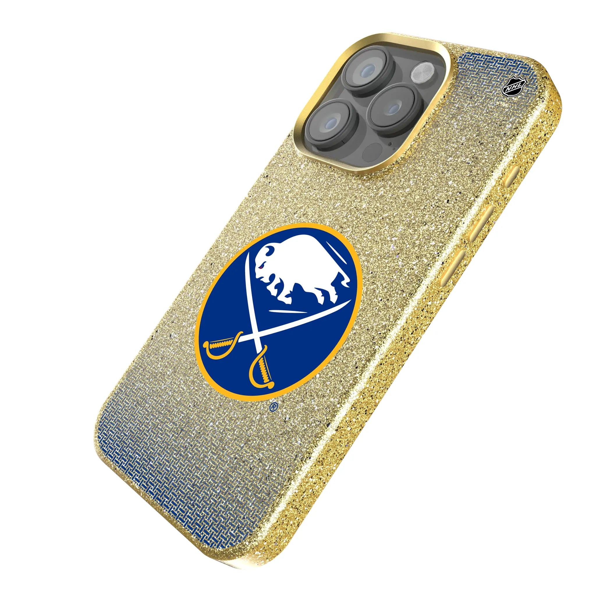 Buffalo Sabres Linen Bling Phone Case for Apple iPhone