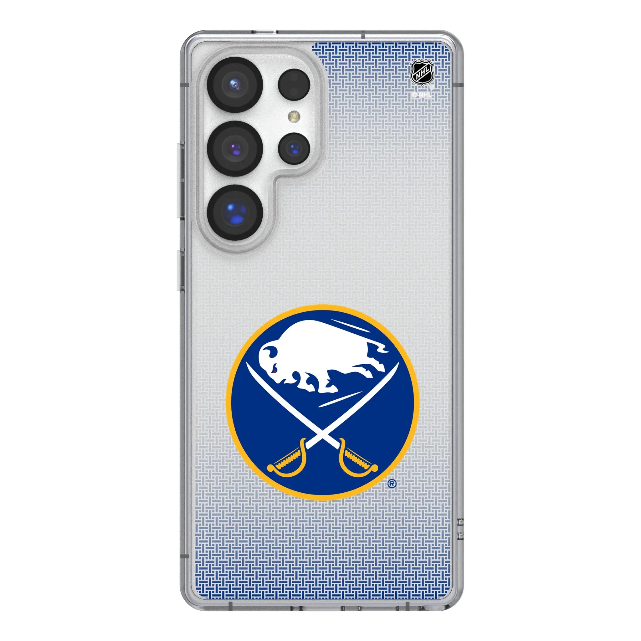 Buffalo Sabres Linen Clear Phone Case for Samsung Galaxy