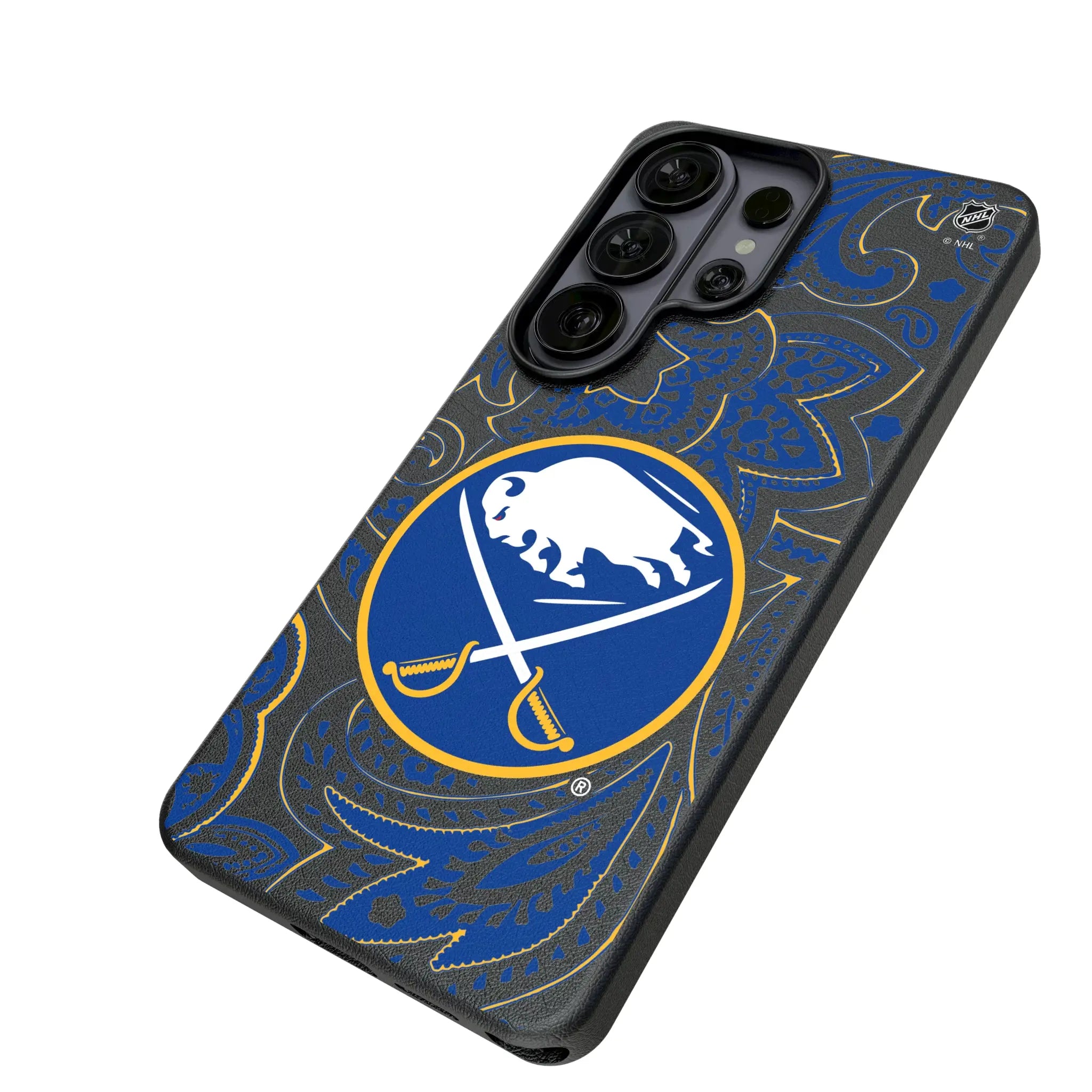 Buffalo Sabres Paisley MagSafe Compatible Phone Case for Samsung Galaxy