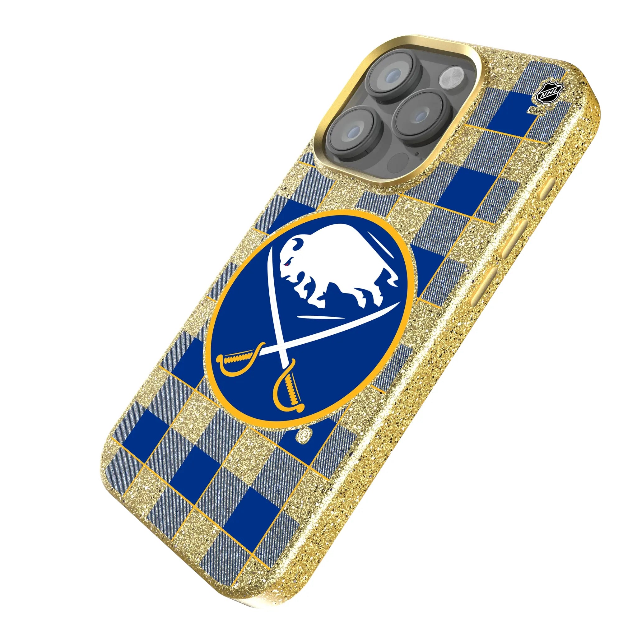 Buffalo Sabres Plaid Bling Phone Case