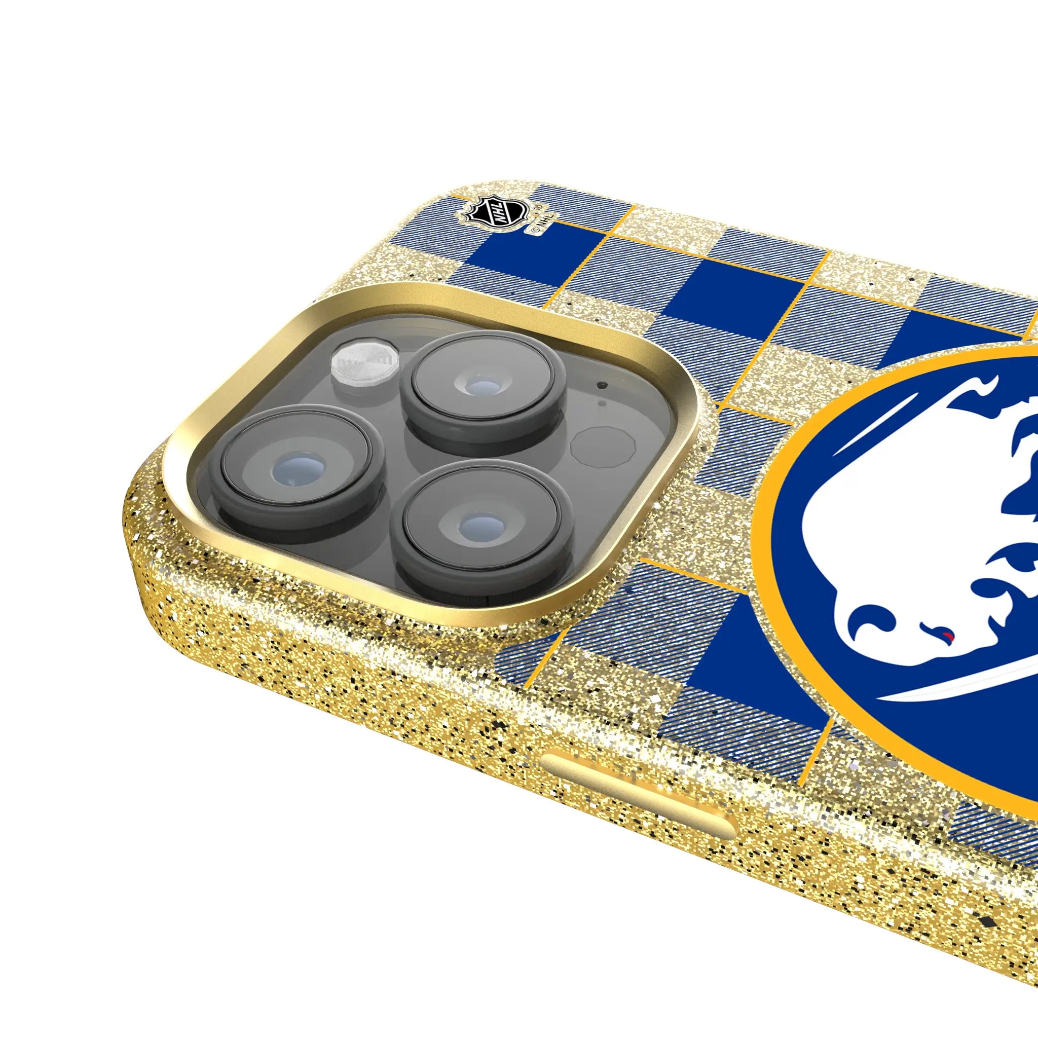 Buffalo Sabres Plaid Bling Phone Case