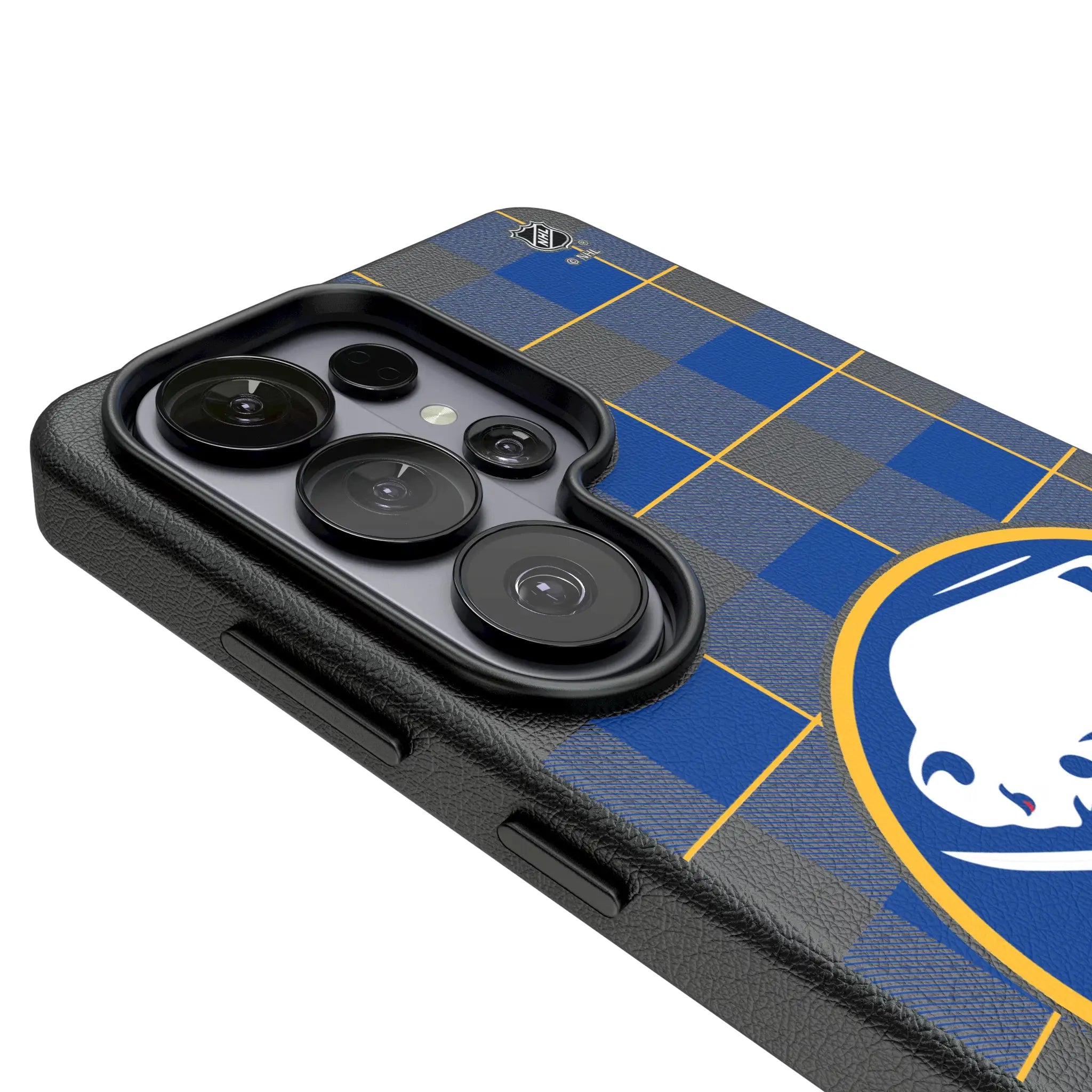 Buffalo Sabres Plaid MagSafe Compatible Phone Case for Samsung Galaxy