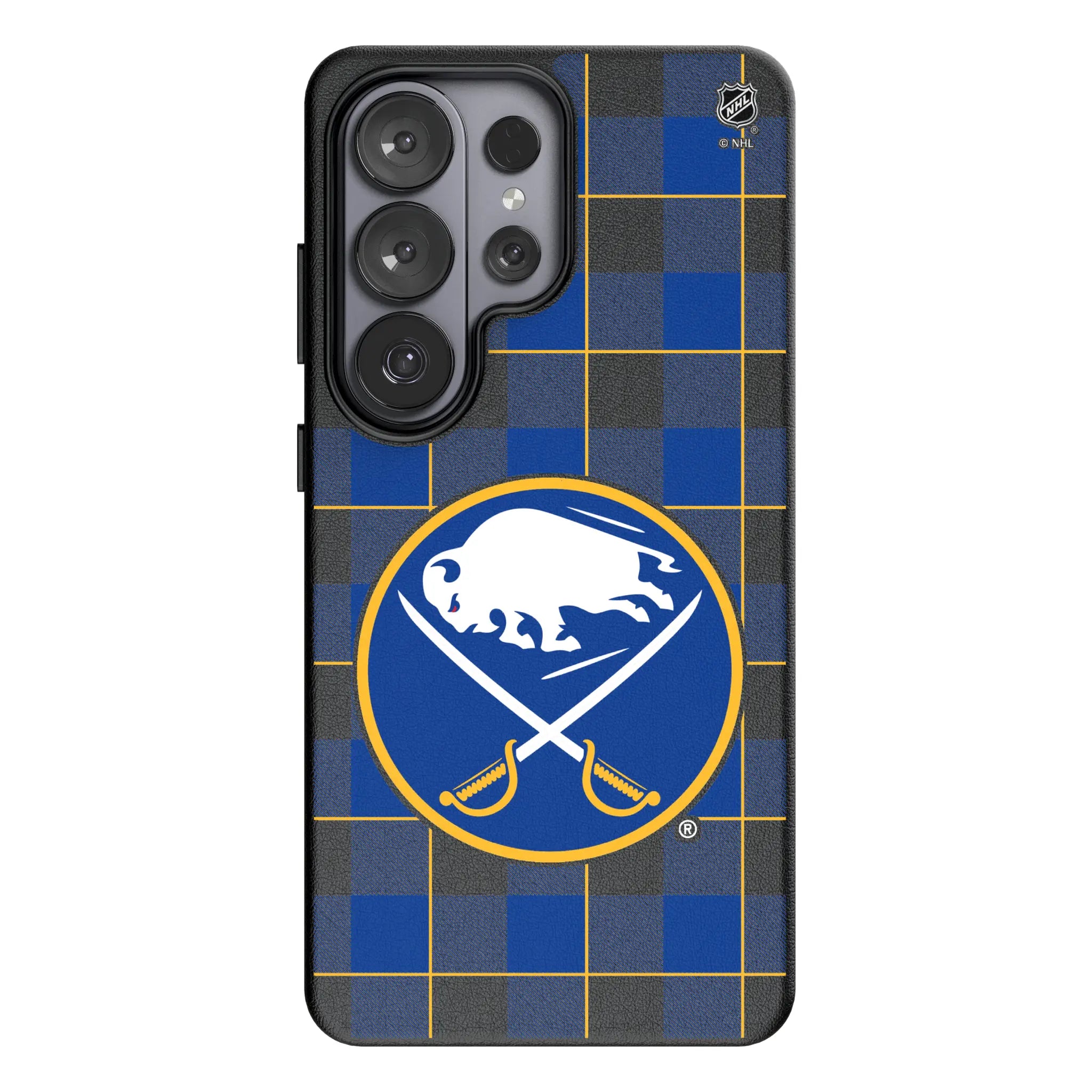 Buffalo Sabres Plaid MagSafe Compatible Phone Case for Samsung Galaxy