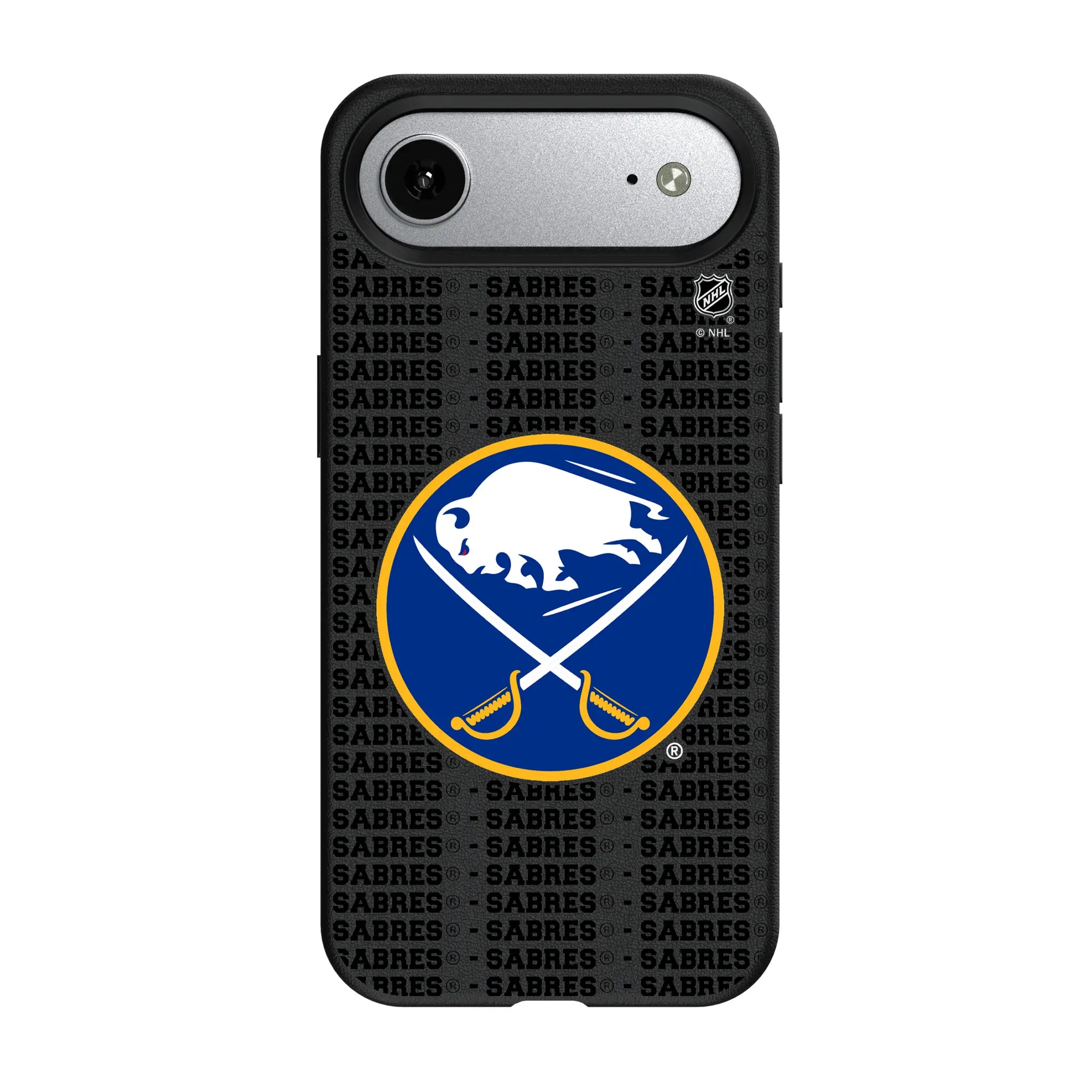 Buffalo Sabres Text Backdrop MagSafe Compatible Phone Case for Apple iPhone