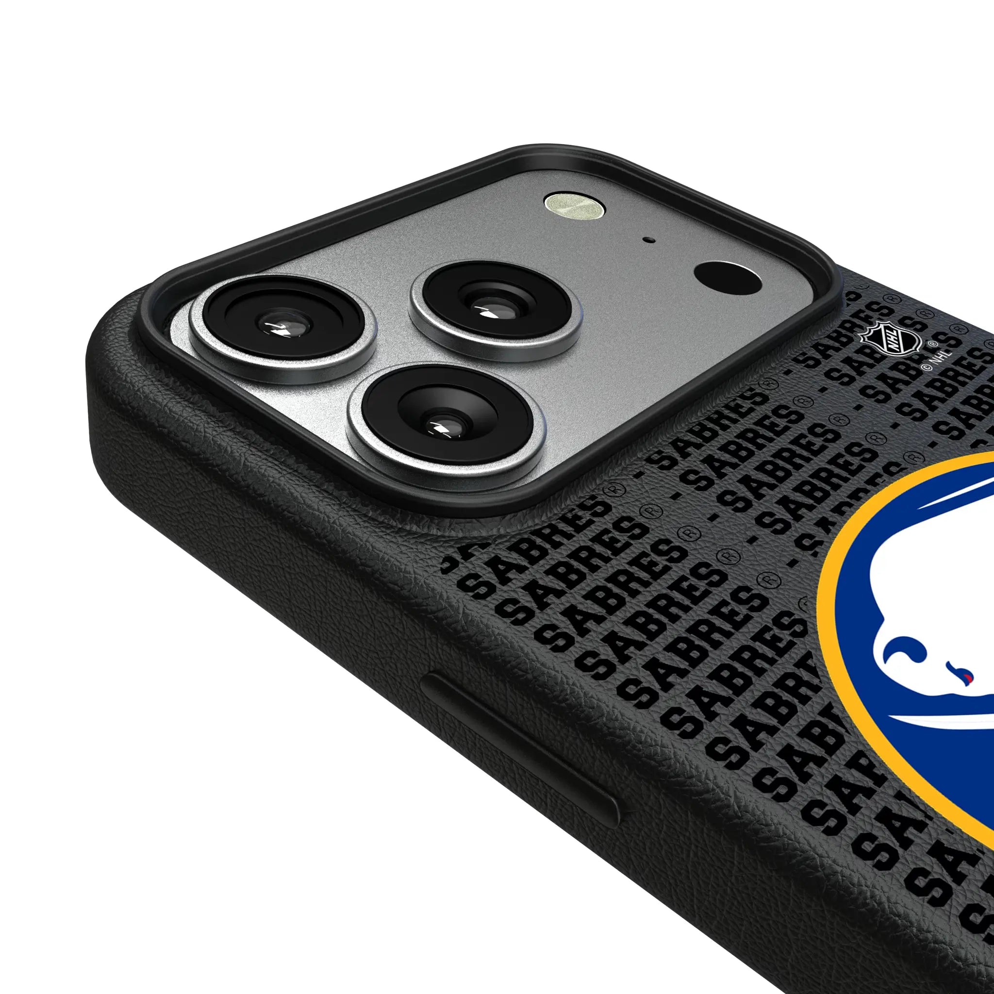 Buffalo Sabres Text Backdrop MagSafe Compatible Phone Case for Apple iPhone