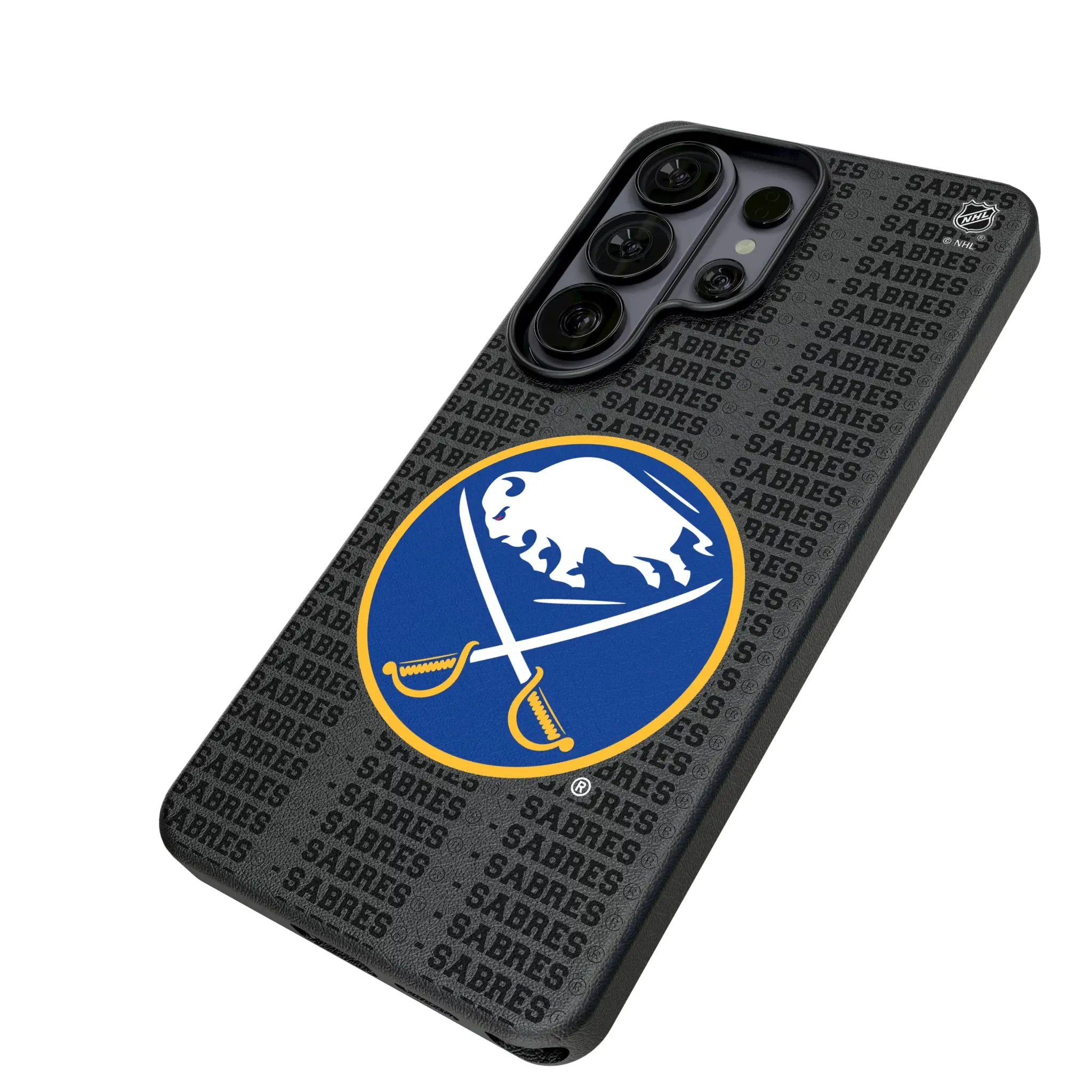 Buffalo Sabres Text Backdrop MagSafe Compatible Phone Case for Samsung Galaxy