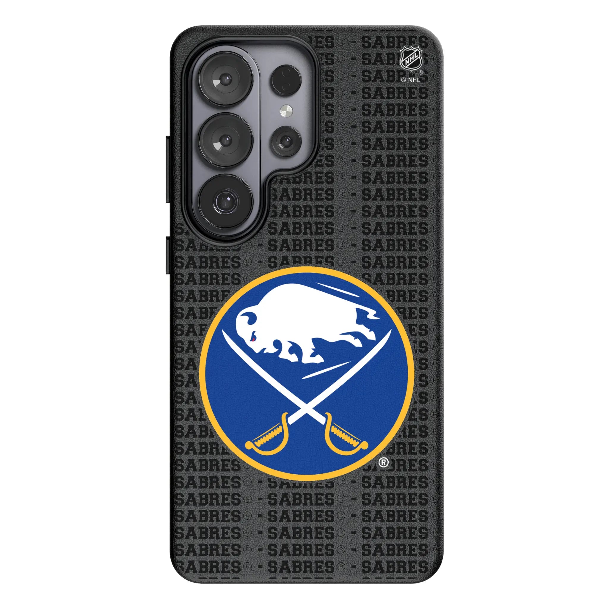 Buffalo Sabres Text Backdrop MagSafe Compatible Phone Case for Samsung Galaxy