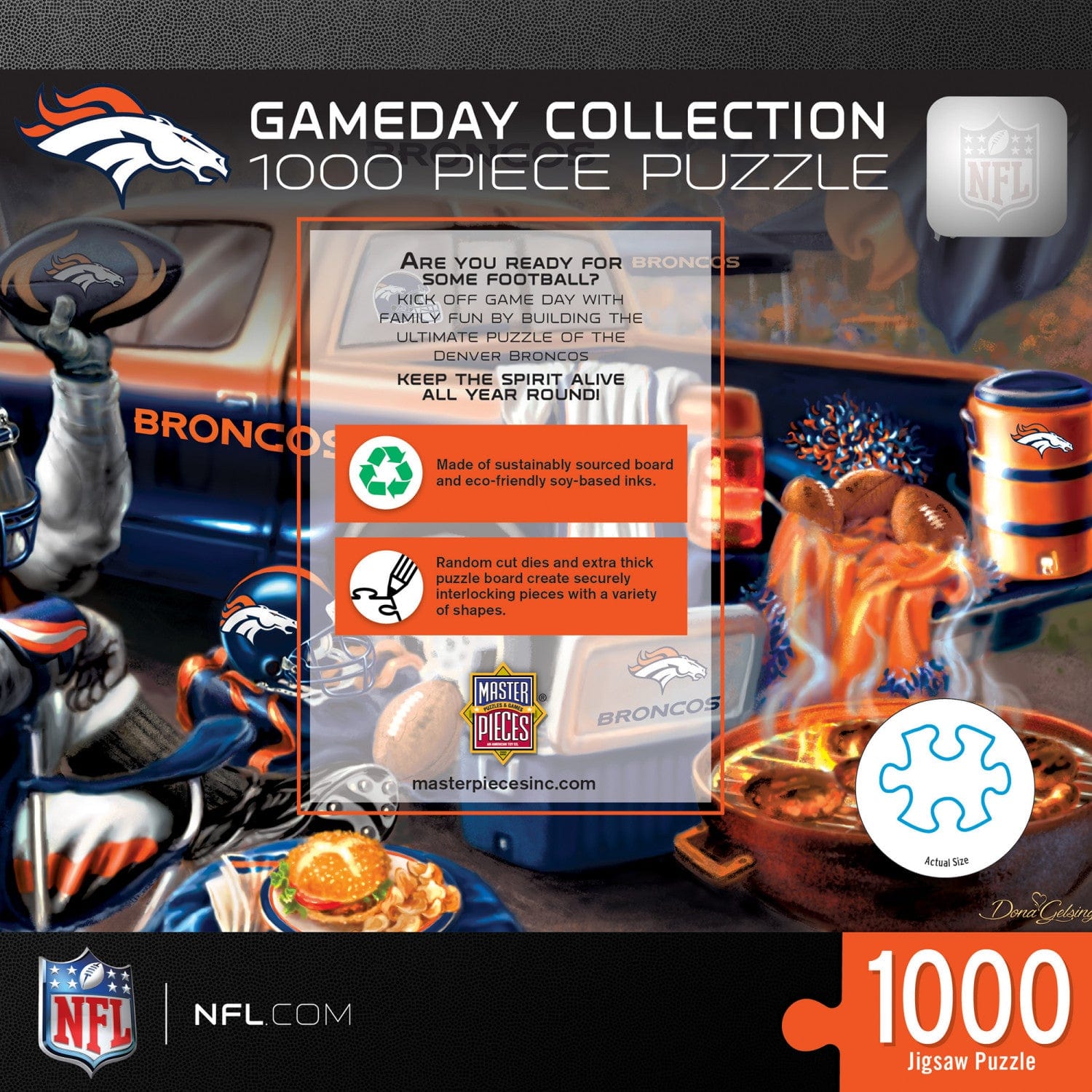 Denver Broncos Gameday 1000 Piece Jigsaw Puzzle