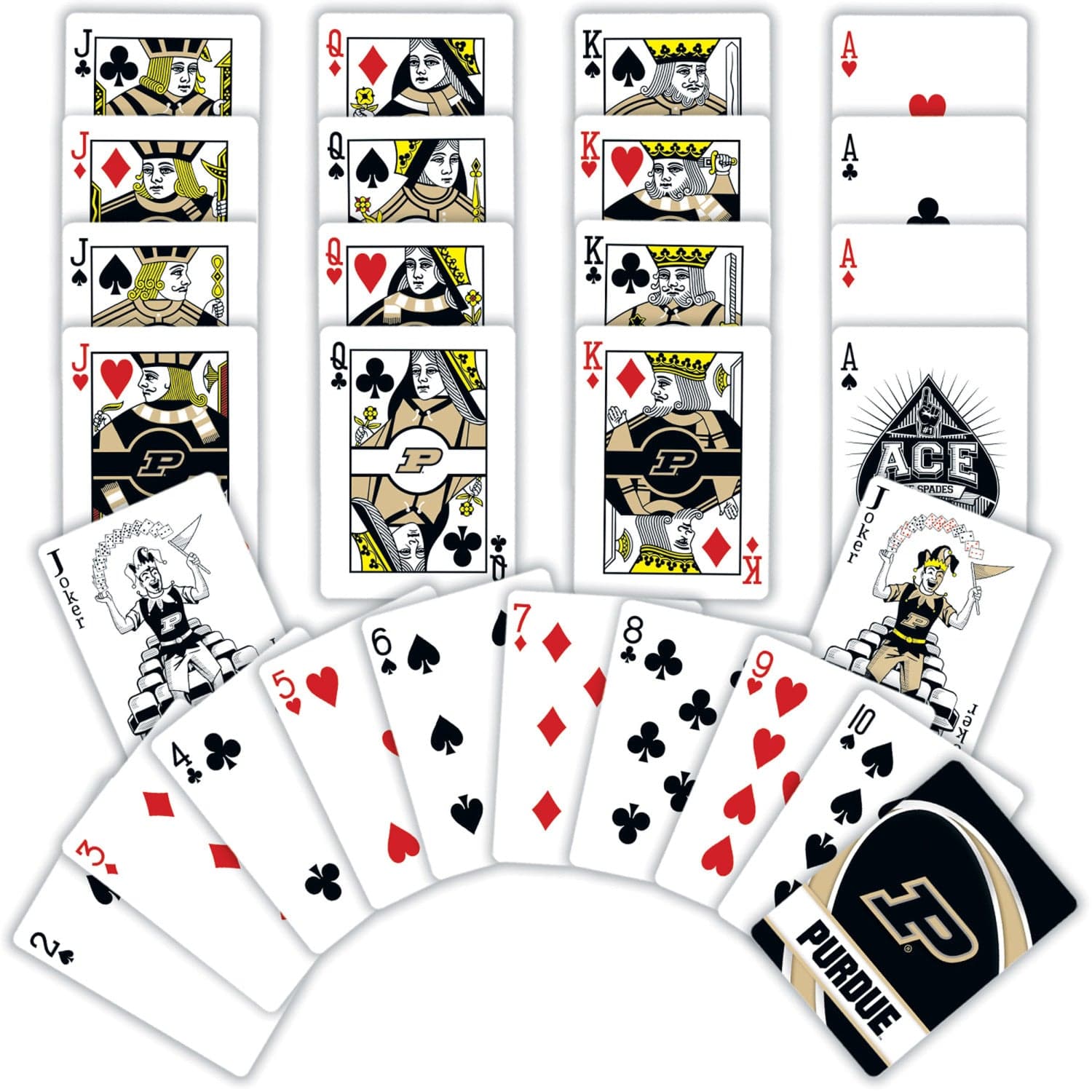 Purdue Boilermakers 54-Card Deck Playing Cards - Sports Gifts, Sports Memorabilia, Sports Collectibles, Fan Shop