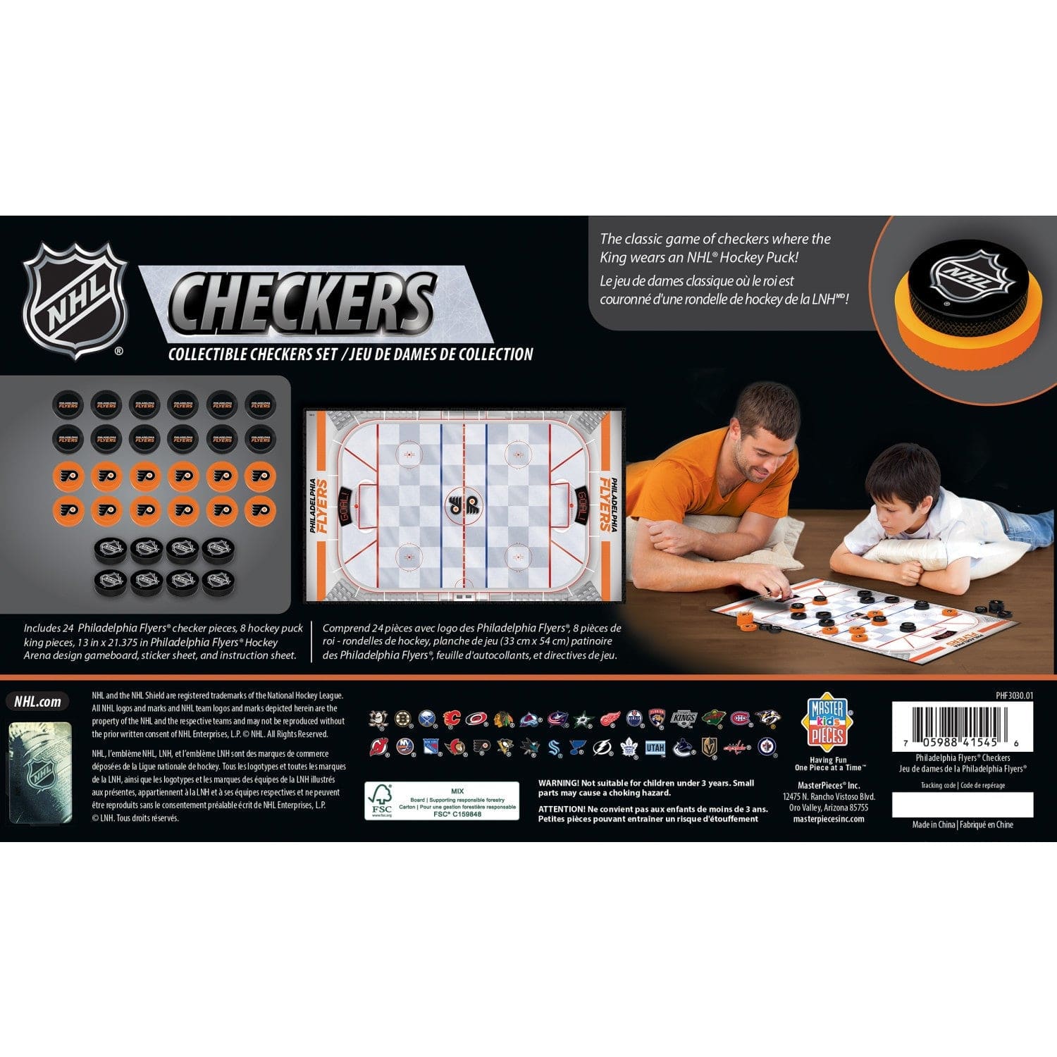 Philadelphia Flyers Checkers Game - Sports Gifts, Sports Memorabilia, Sports Collectibles, Fan Shop