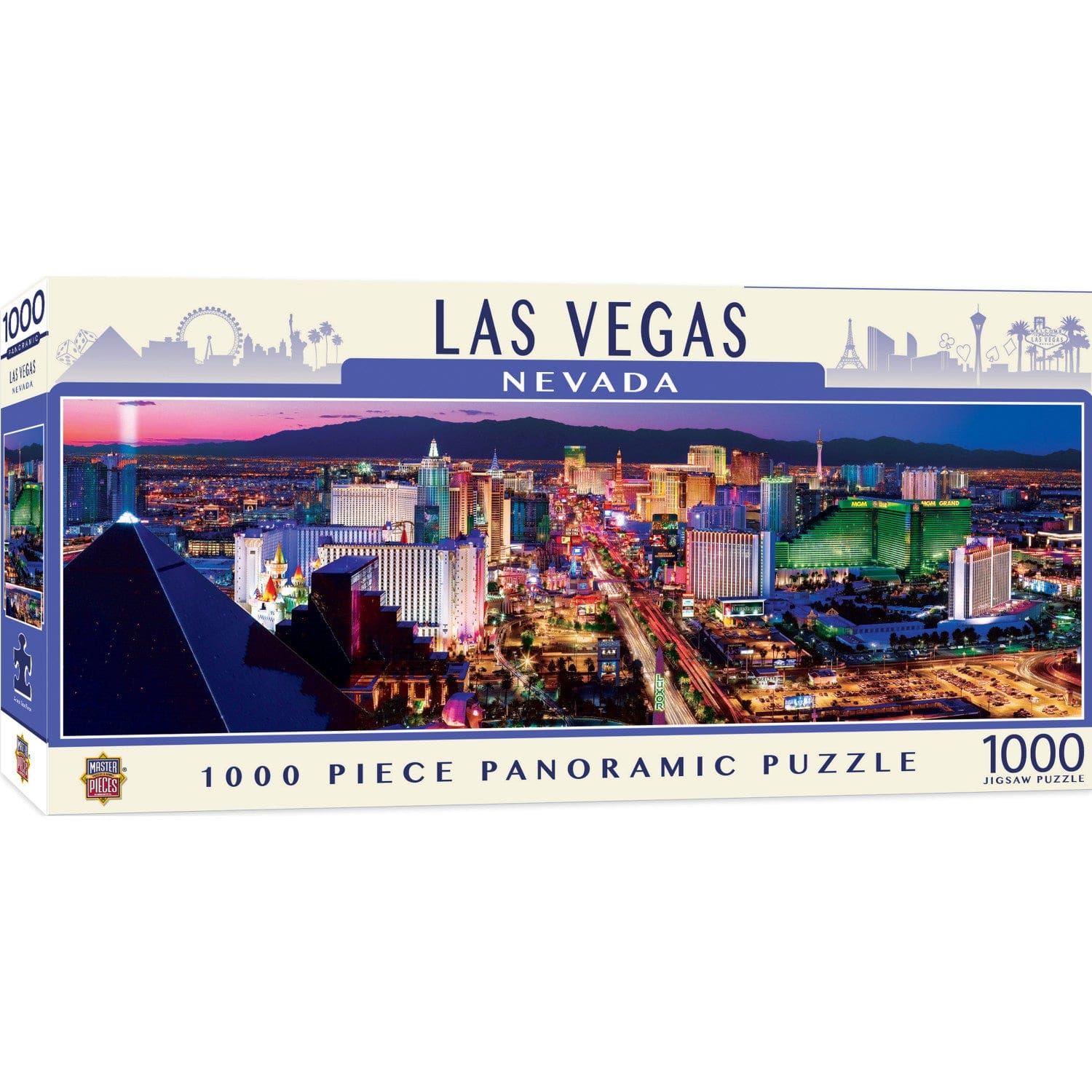 Las Vegas, Nevada 1000 Piece Panoramic Jigsaw Puzzle - Sports Gifts, Sports Memorabilia, Sports Collectibles, Fan Shop