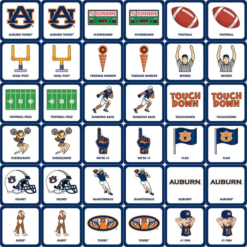 Auburn Tigers Memory Matching Game