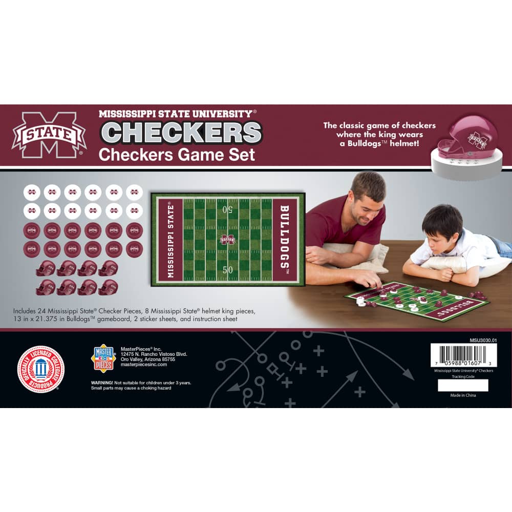 Mississippi State Bulldogs Checkers Game Set - Sports Gifts, Sports Memorabilia, Sports Collectibles, Fan Shop
