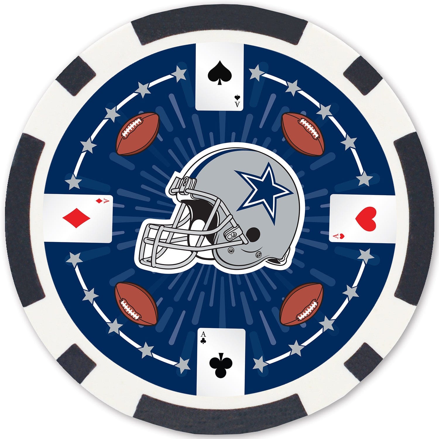 Dallas Cowboys 100-Piece Poker Chip Set - Sports Gifts, Sports Memorabilia, Sports Collectibles, Fan Shop