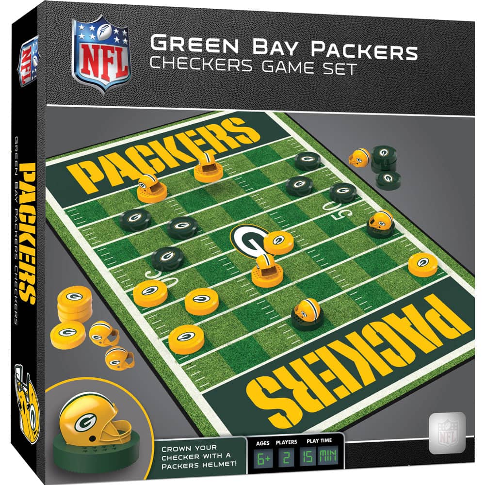 Green Bay Packers Checkers Game - Sports Gifts, Sports Memorabilia, Sports Collectibles, Fan Shop