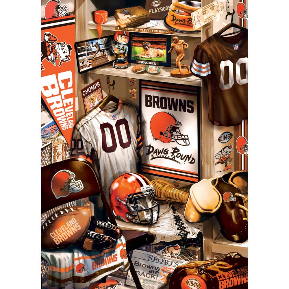 Cleveland Browns Locker Room 500-Piece Jigsaw Puzzle