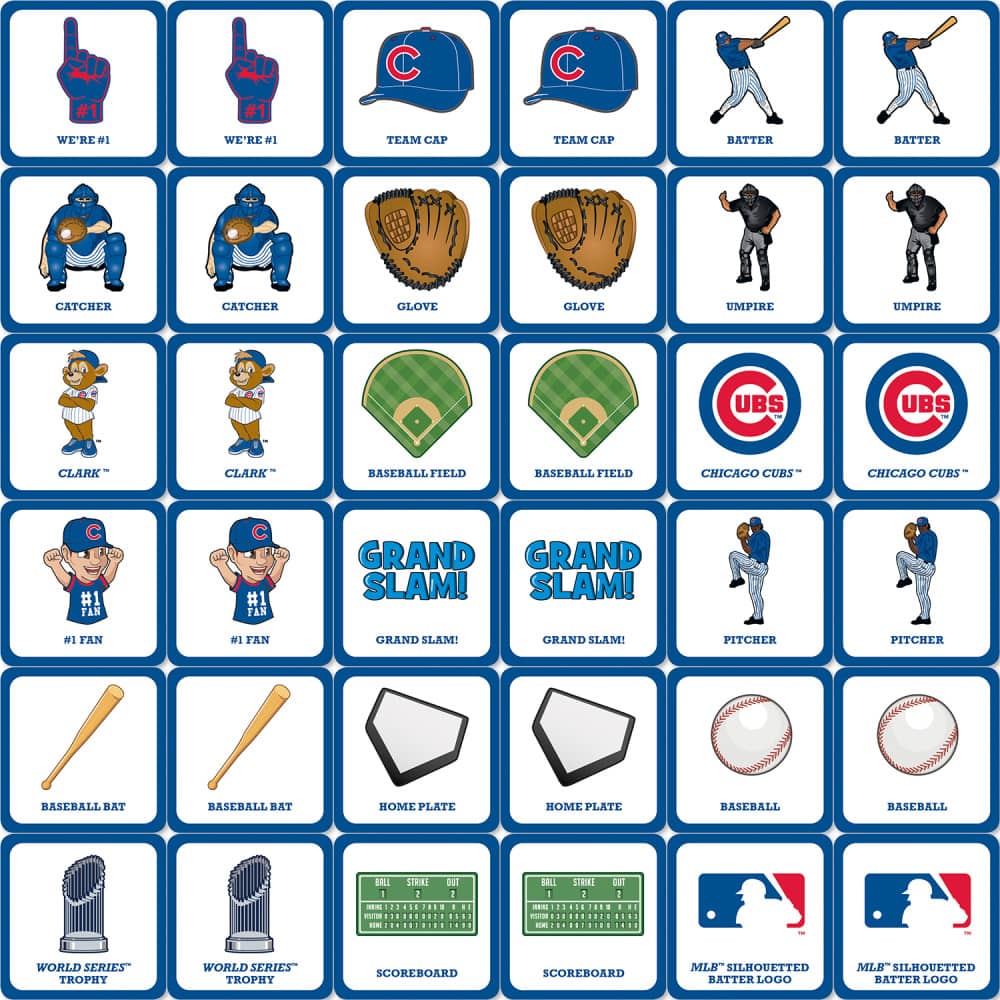 Chicago Cubs Memory Match Game