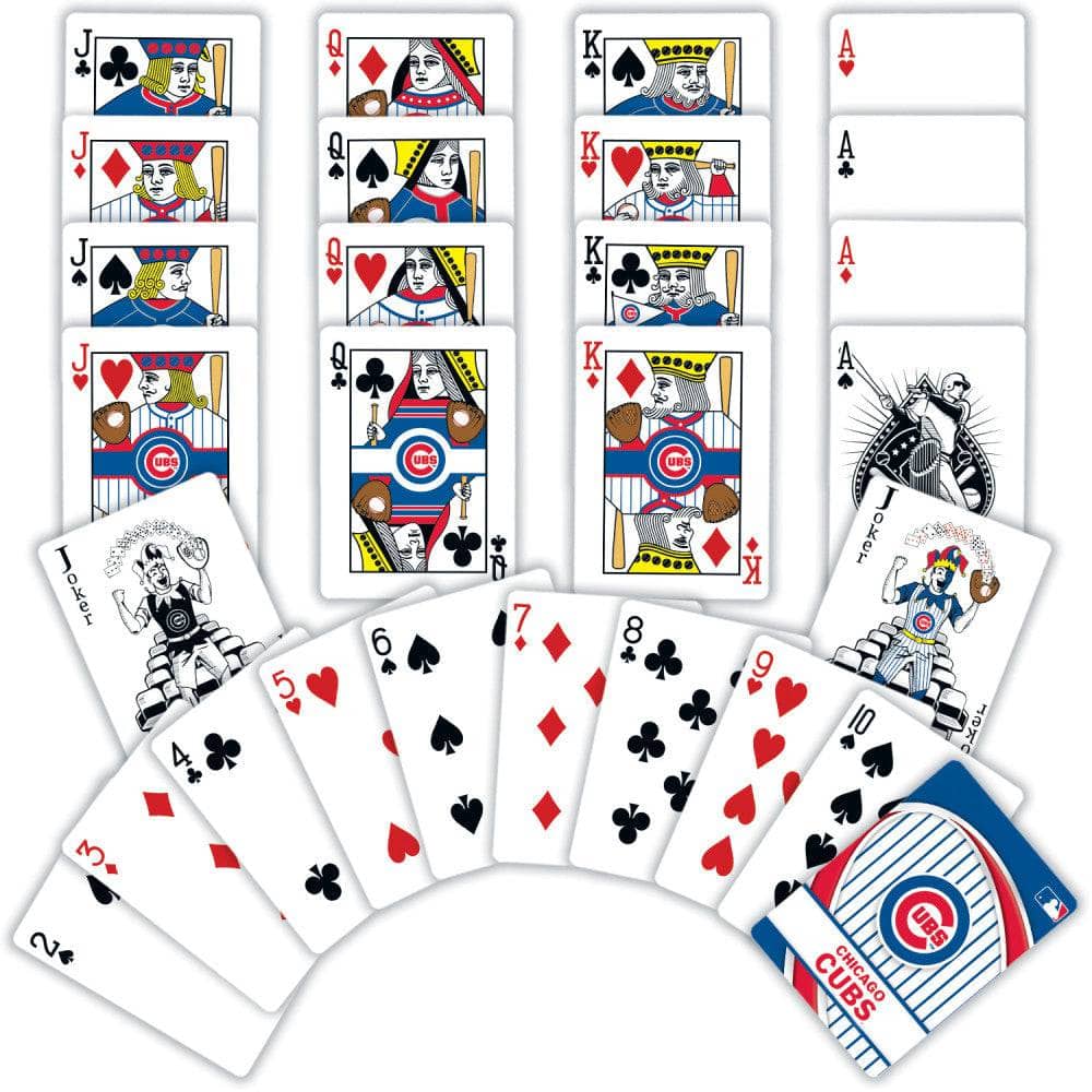 Chicago Cubs Official Playing Cards - 54 Card Deck - Sports Gifts, Sports Memorabilia, Sports Collectibles, Fan Shop