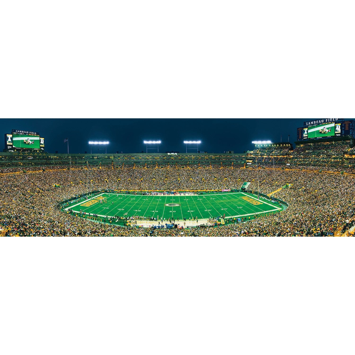 Green Bay Packers 1000 Piece Panoramic Jigsaw Puzzle - Center View