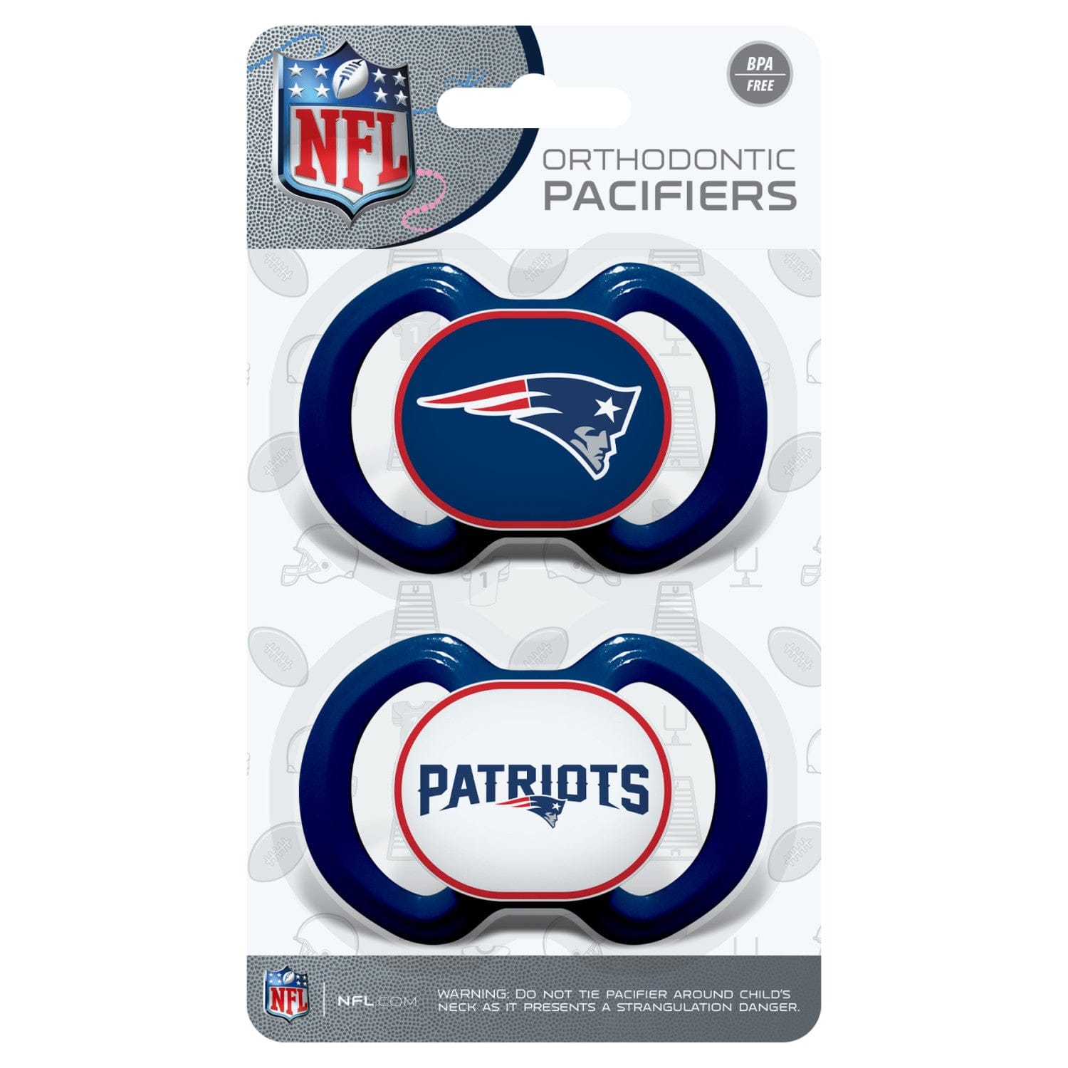 New England Patriots Pacifier 2-Pack - Sports Gifts, Sports Memorabilia, Sports Collectibles, Fan Shop