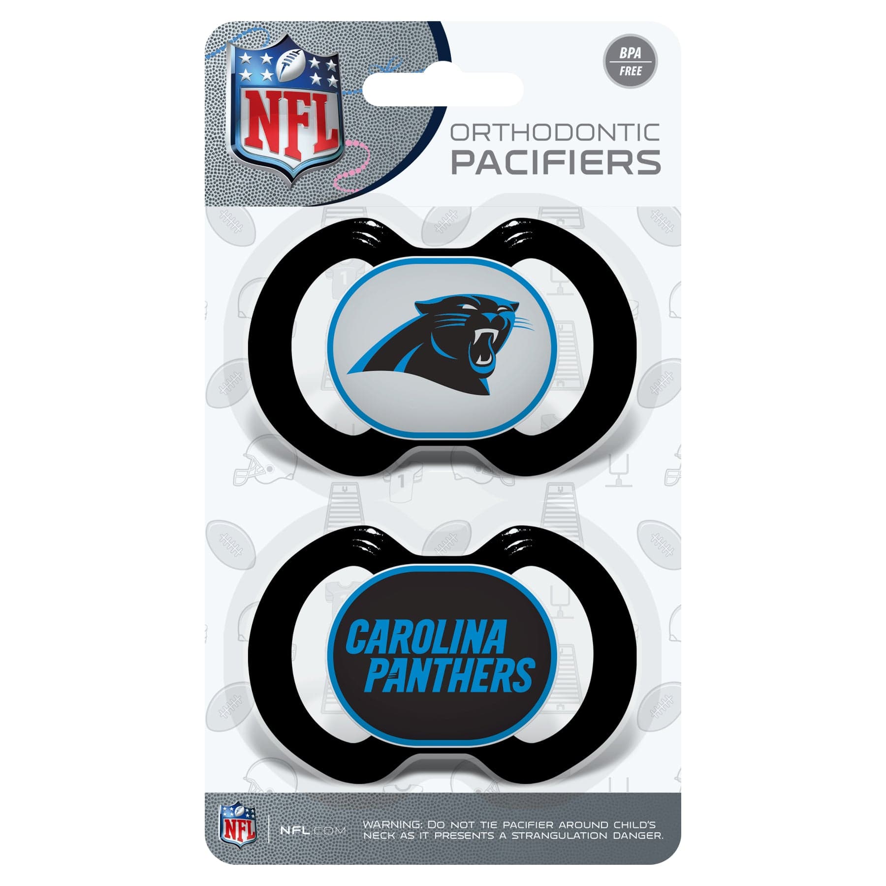 Carolina Panthers Pacifier 2-Pack for Little Fans - Sports Gifts, Sports Memorabilia, Sports Collectibles, Fan Shop