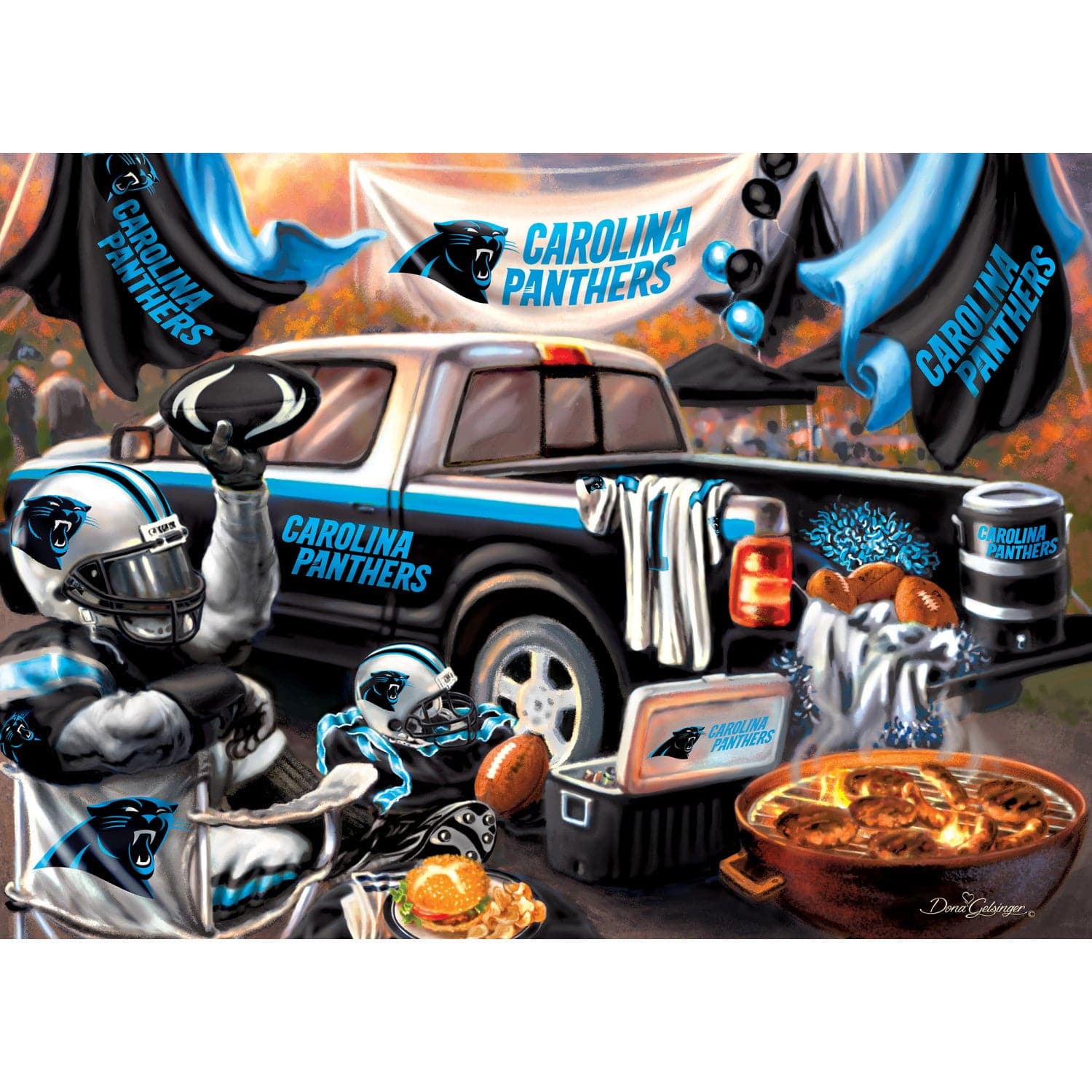 Carolina Panthers Gameday 1000 Piece Jigsaw Puzzle