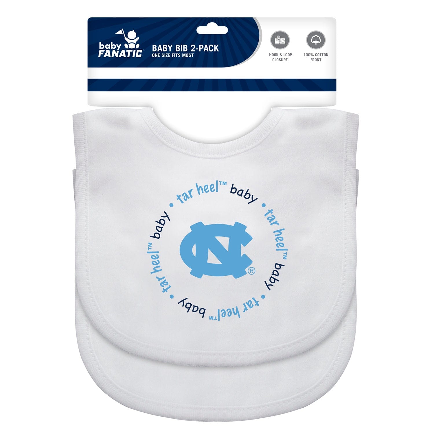 UNC Tar Heels Baby Bibs 2-Pack - Sports Gifts, Sports Memorabilia, Sports Collectibles, Fan Shop