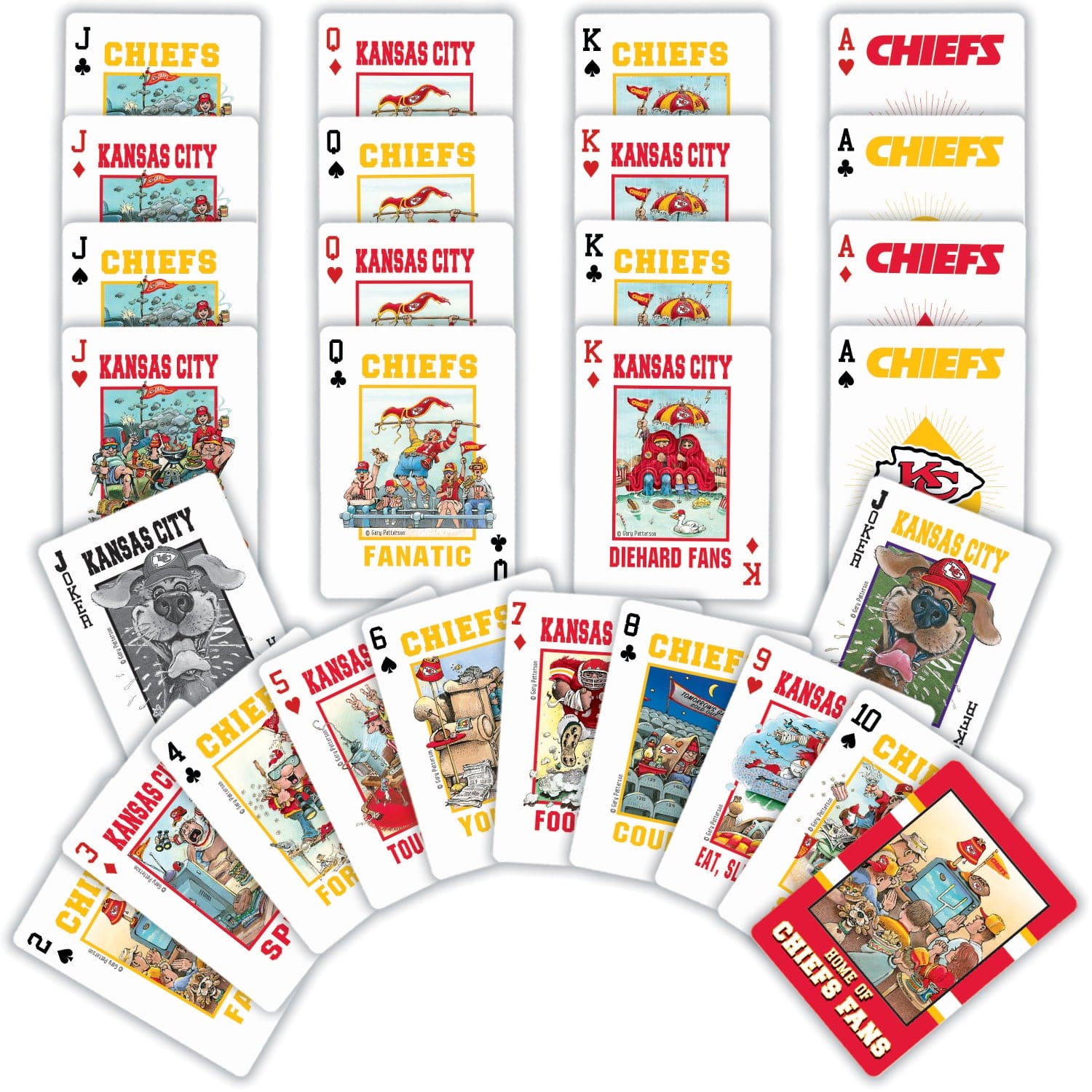 Kansas City Chiefs Fan Deck Playing Cards - 54 Card Collector's Deck