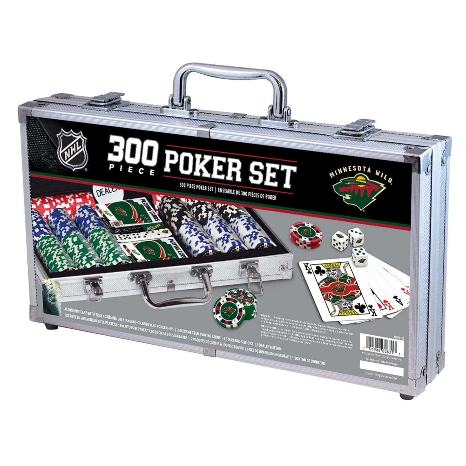 Minnesota Wild 300 Piece Poker Set - Perfect for Fans and Game Nights!