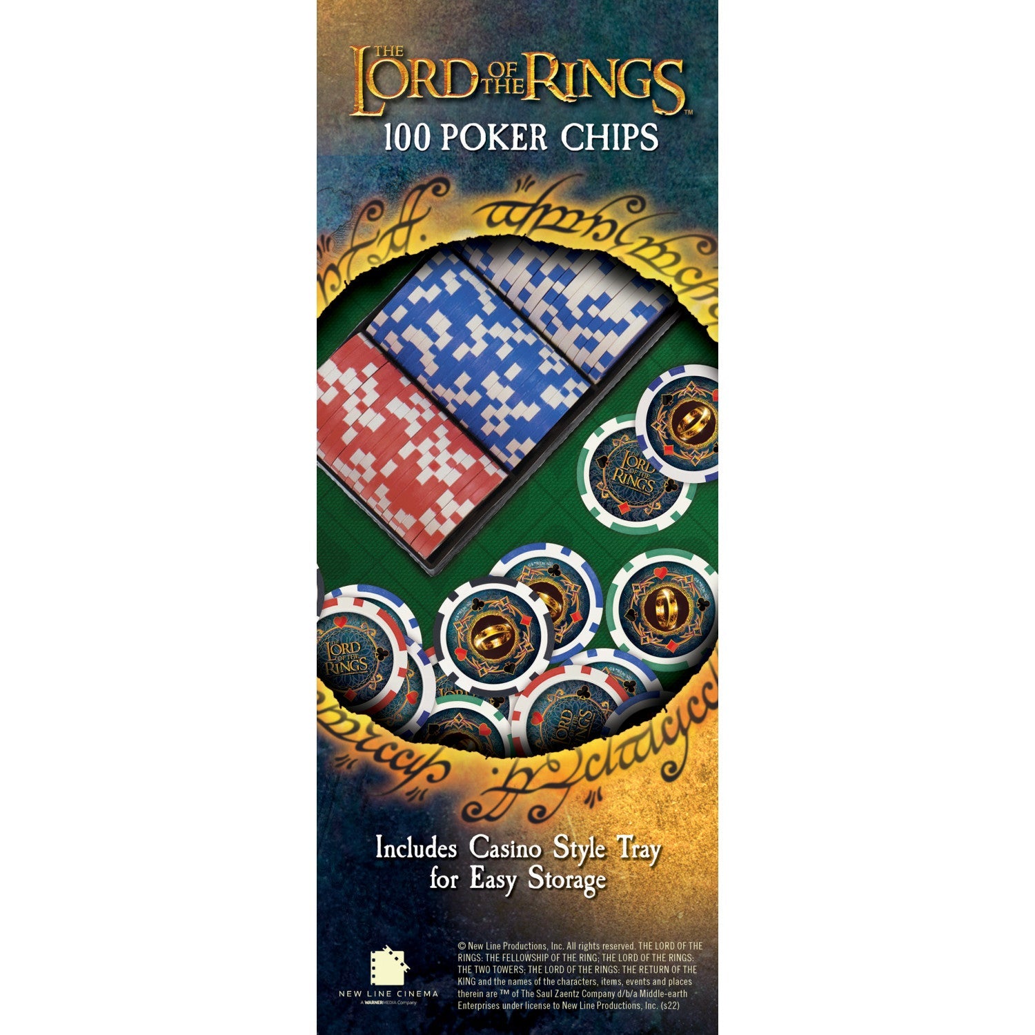 Lord of The Rings 100 Piece Poker Chips - 757 Sports Collectibles