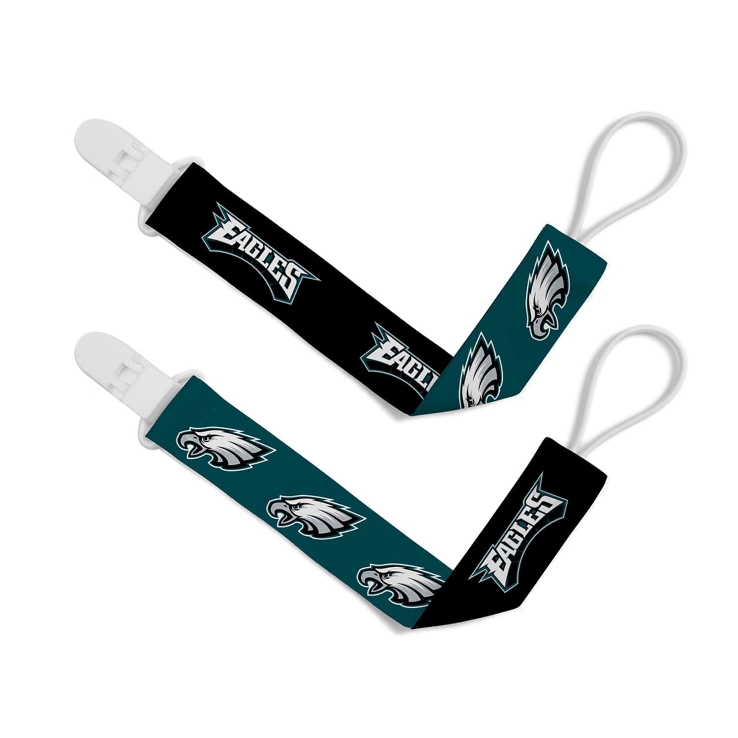 Philadelphia Eagles Pacifier Clip Set - 2-Pack