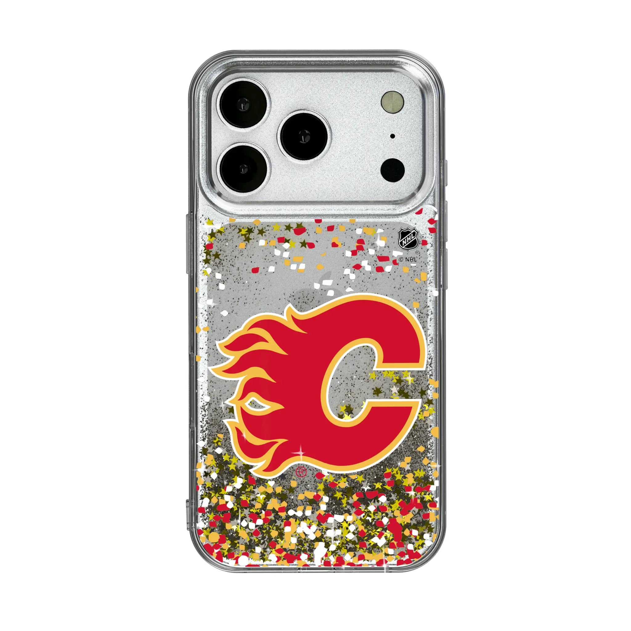 Calgary Flames Confetti Glitter Phone Case