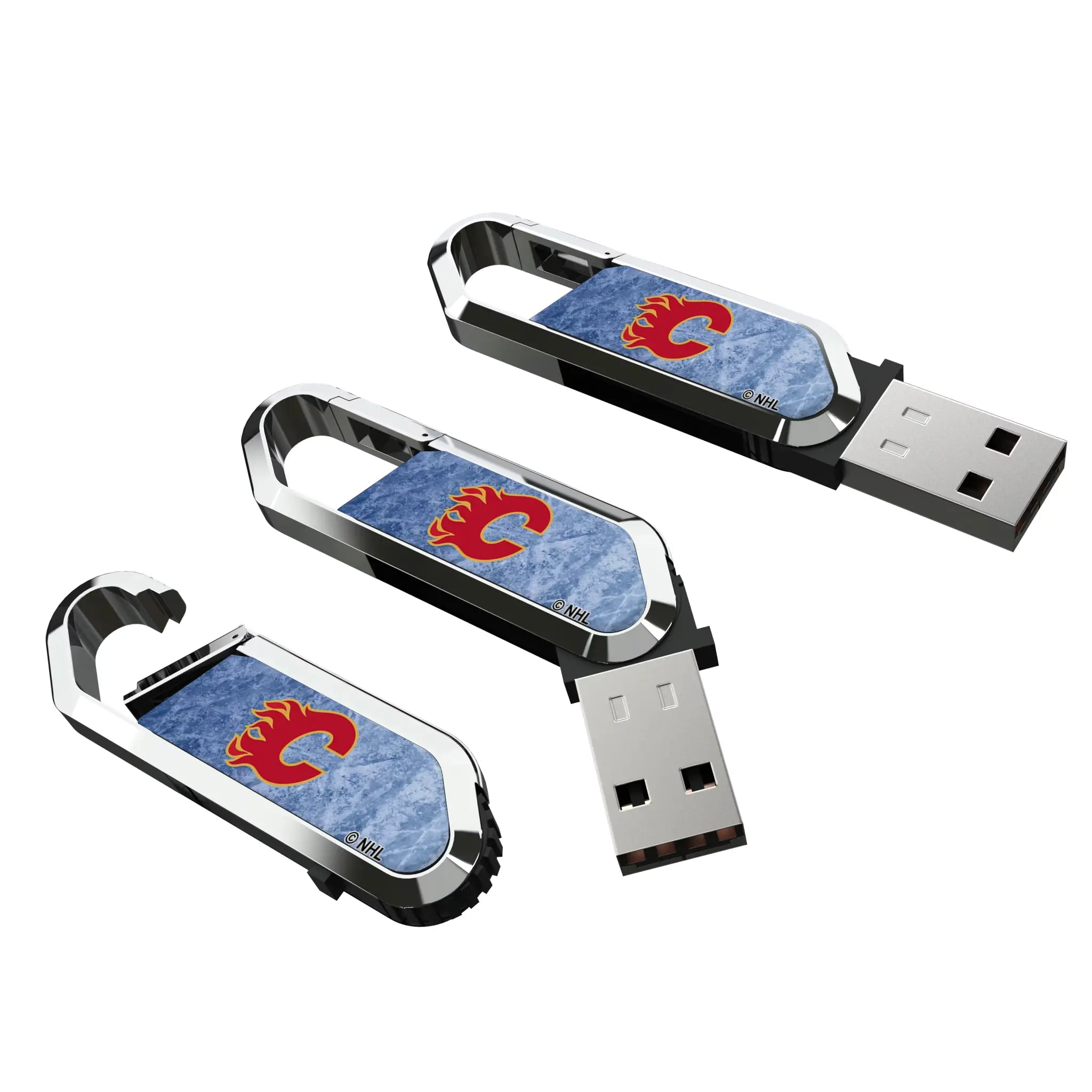 Calgary Flames Ice Flood USB 32GB Clip Style Flash Drive