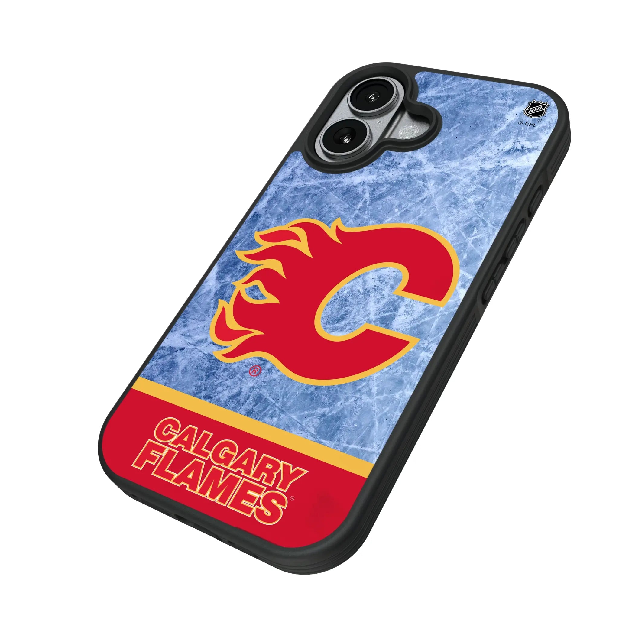 Calgary Flames Ice Wordmark Bump Phone Case