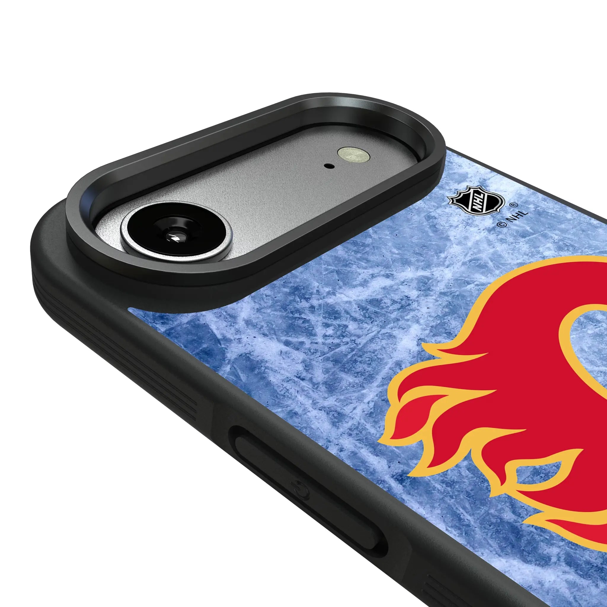 Calgary Flames Ice Wordmark Bump Phone Case