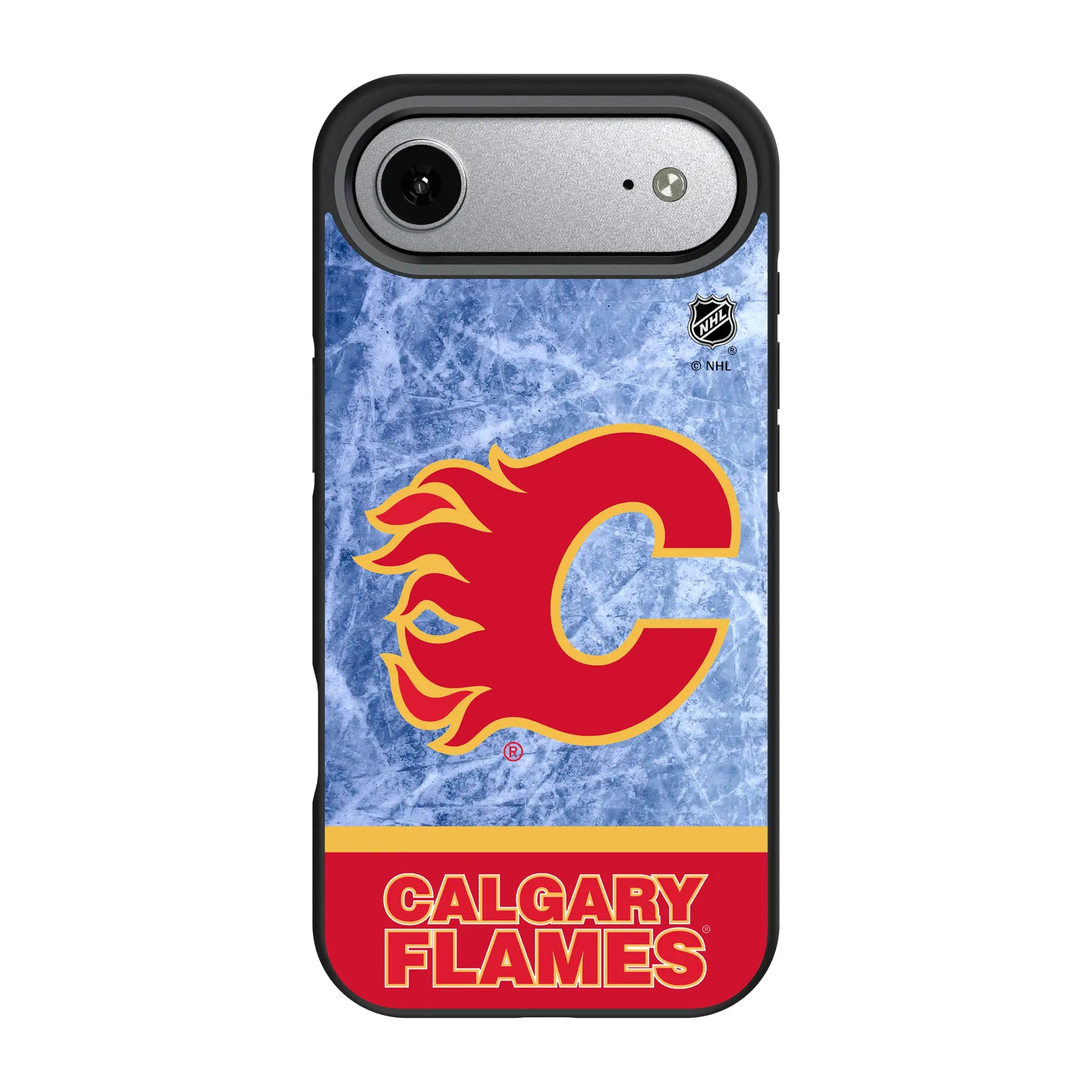 Calgary Flames Ice Wordmark Bump Phone Case