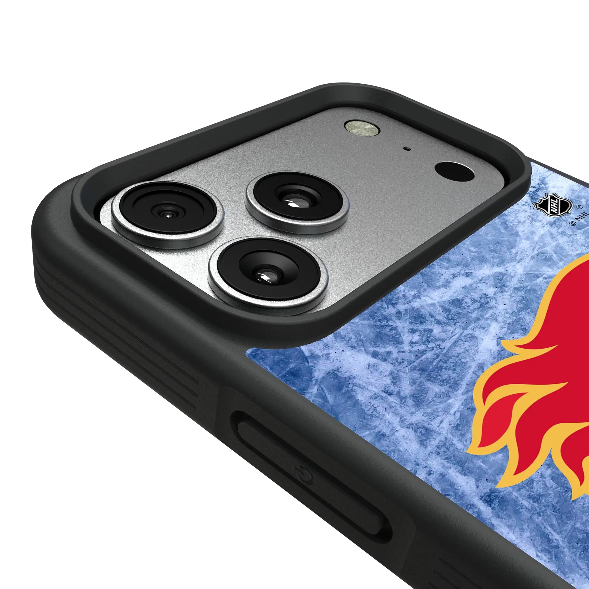 Calgary Flames Ice Wordmark Bump Phone Case